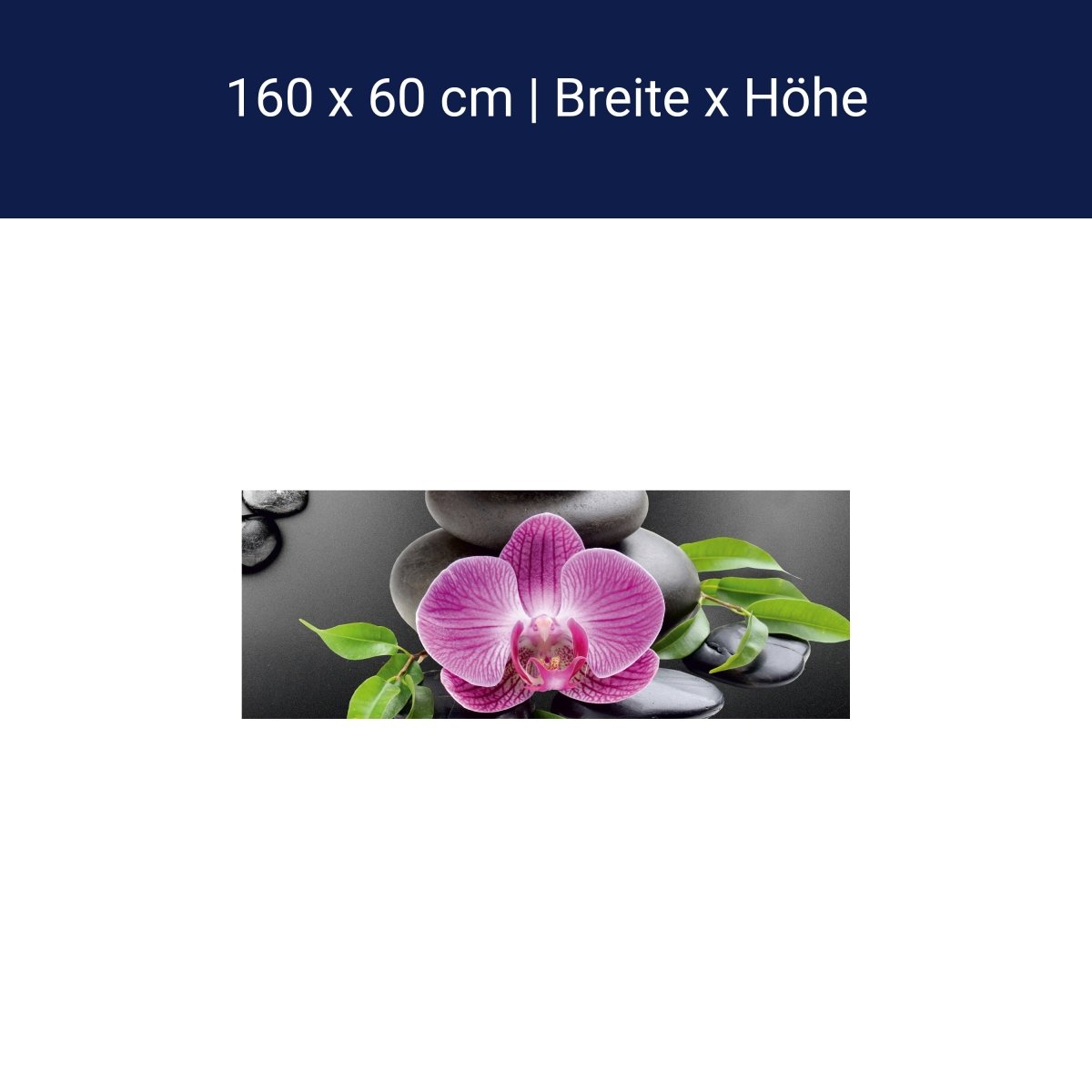 Küchenrückwand Bambus Steine Schwarz Orchidee Magenta M1185 Küchenrückwand Bambus Steine Schwarz Orchidee Magenta M1185