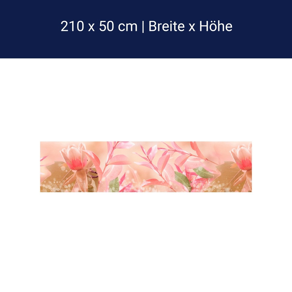 Küchenrückwand Natur Blumen Blätter Rosa Grün Blüten M1188 Küchenrückwand Natur Blumen Blätter Rosa Grün Blüten M1188