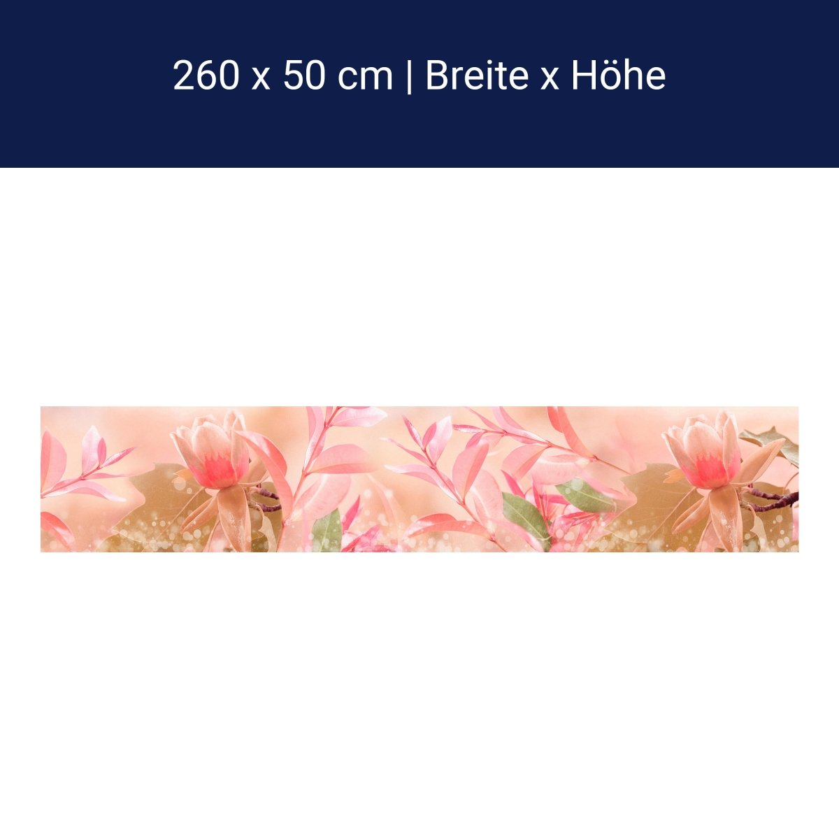 Küchenrückwand Natur Blumen Blätter Rosa Grün Blüten M1188 Küchenrückwand Natur Blumen Blätter Rosa Grün Blüten M1188