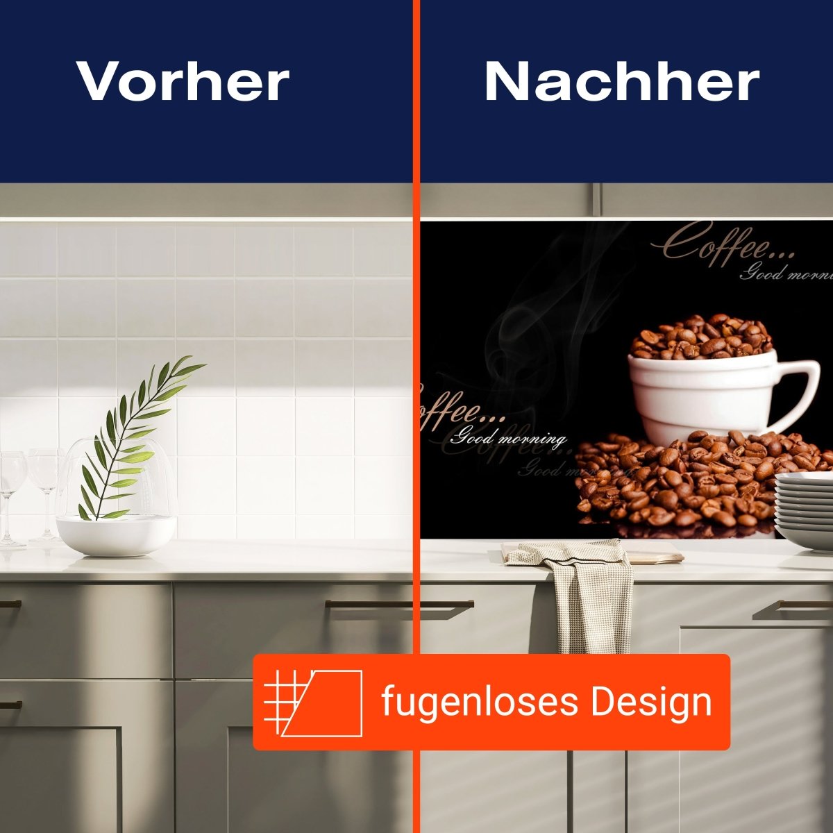 Küchenrückwand Kaffee Kaffeebohnen Tassen Schwarz M1192 entdecken - Bild 9 Küchenrückwand Kaffee Kaffeebohnen Tassen Schwarz M1192 entdecken - Bild 9