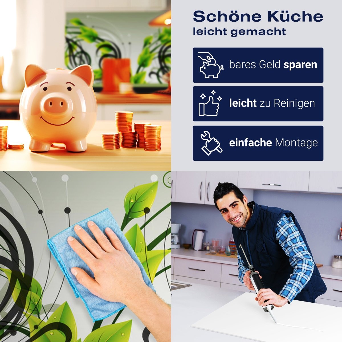 Küchenrückwand Tribal Blätter Grün Verlauf Ranken M1195 entdecken - Bild 7 Küchenrückwand Tribal Blätter Grün Verlauf Ranken M1195 entdecken - Bild 7