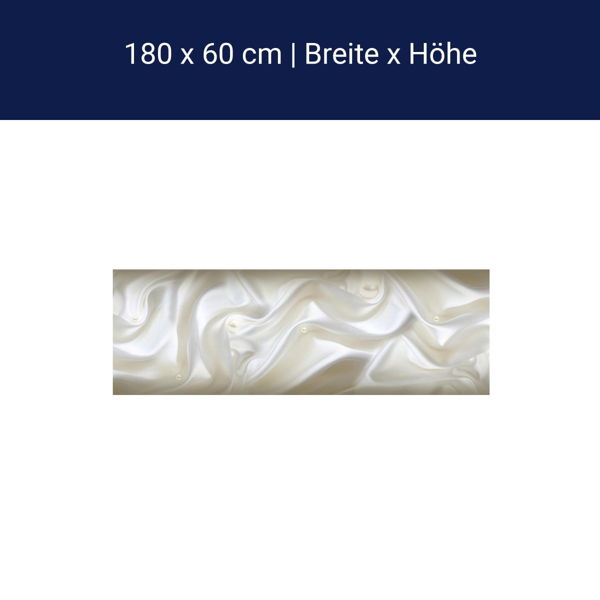 Küchenrückwand Stoff Seide Perlen Creme Falten weiß M1197 Küchenrückwand Stoff Seide Perlen Creme Falten weiß M1197