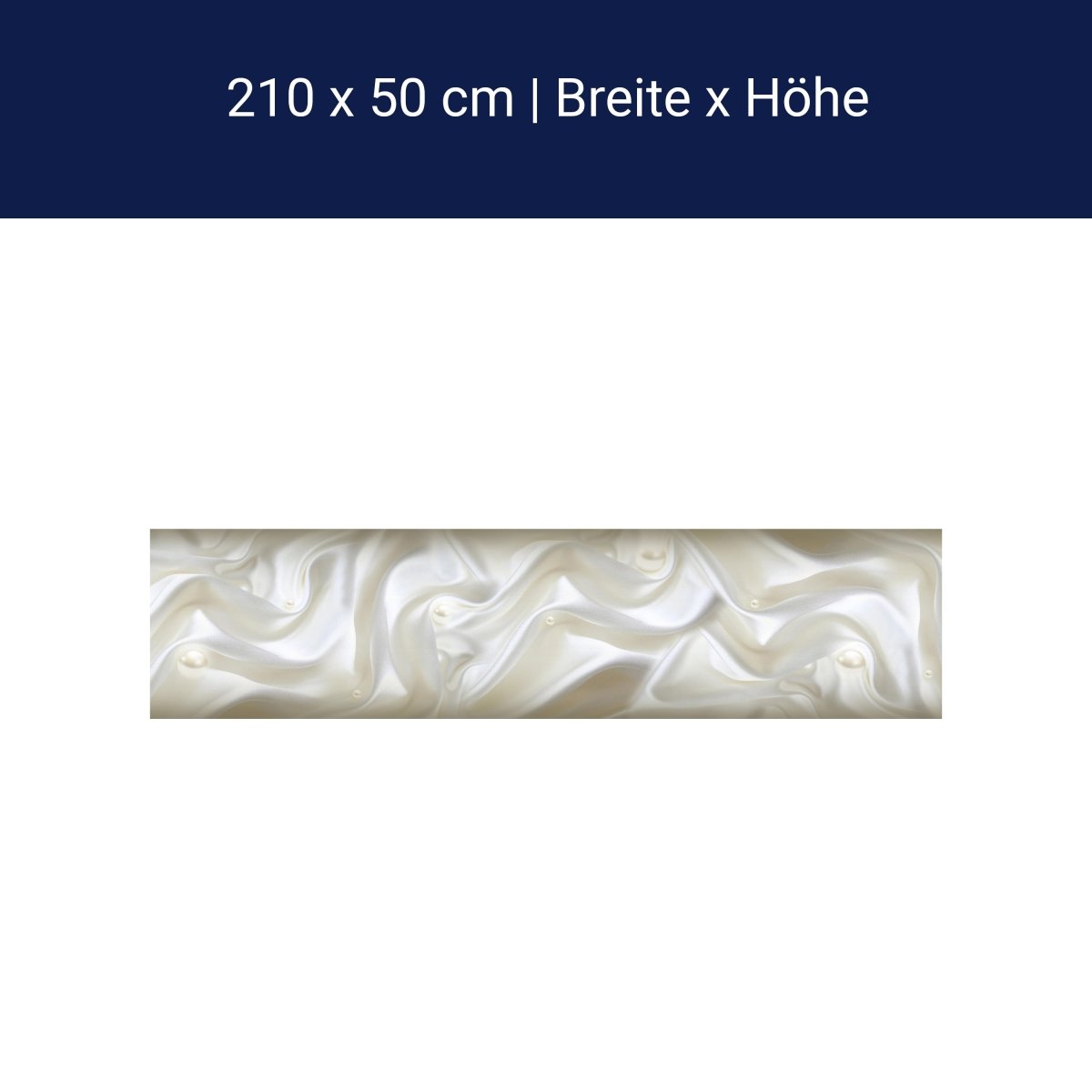 Küchenrückwand Stoff Seide Perlen Creme Falten weiß M1197 Küchenrückwand Stoff Seide Perlen Creme Falten weiß M1197