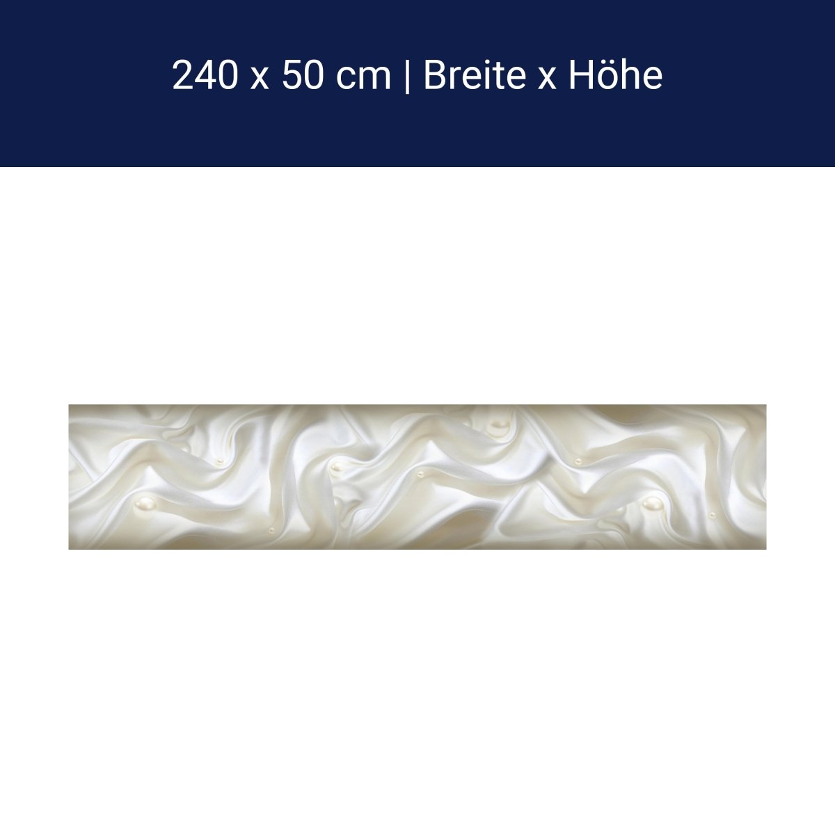 Küchenrückwand Stoff Seide Perlen Creme Falten weiß M1197 Küchenrückwand Stoff Seide Perlen Creme Falten weiß M1197