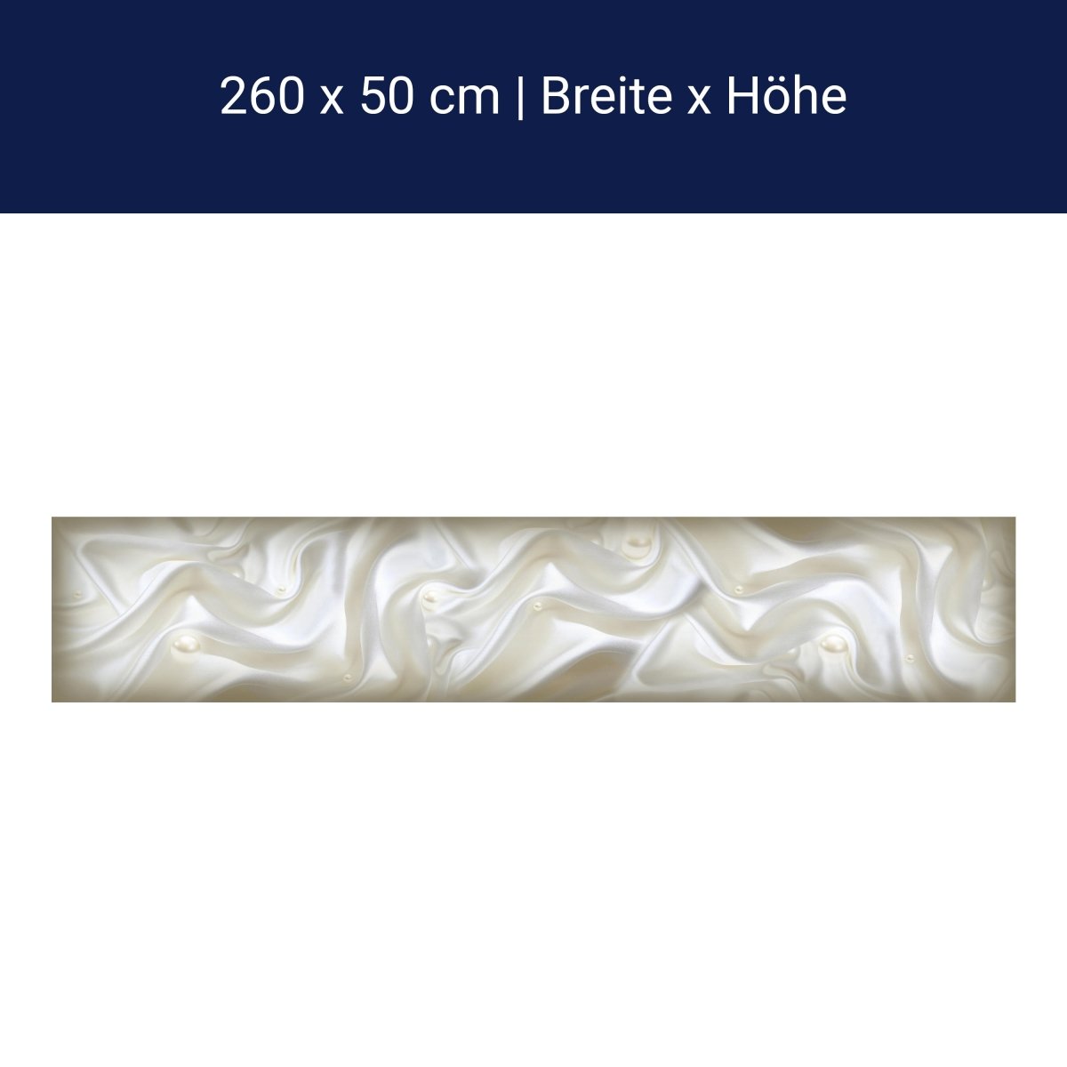 Küchenrückwand Stoff Seide Perlen Creme Falten weiß M1197 Küchenrückwand Stoff Seide Perlen Creme Falten weiß M1197