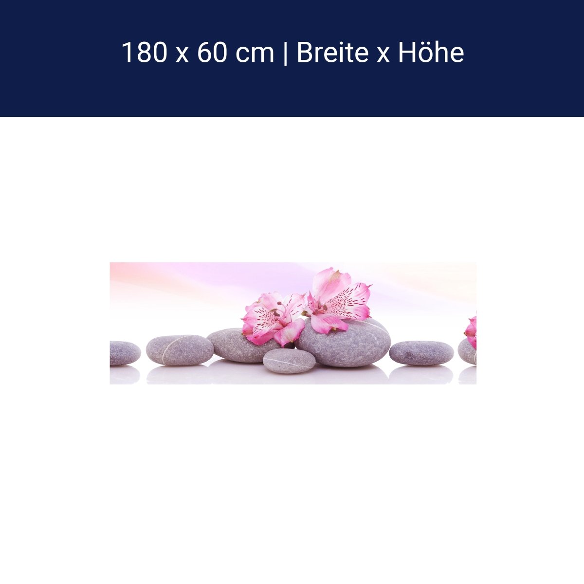 Küchenrückwand Steine Linien Spiegelung Rosa Blüten M1198 Küchenrückwand Steine Linien Spiegelung Rosa Blüten M1198