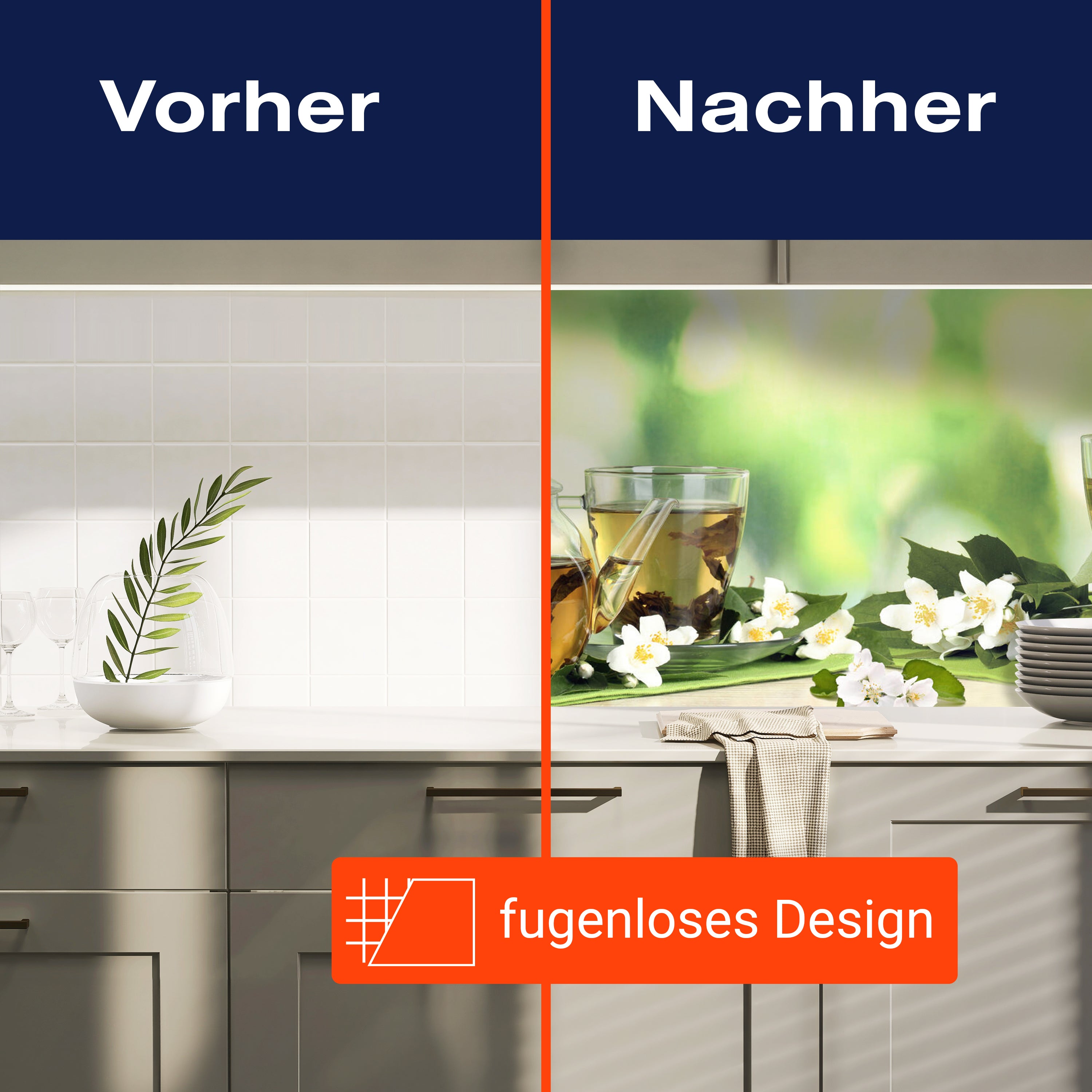 Küchenrückwand Tee Gläser Kanne Blüten Grün Blätter M1200 entdecken - Bild 9 Küchenrückwand Tee Gläser Kanne Blüten Grün Blätter M1200 entdecken - Bild 9