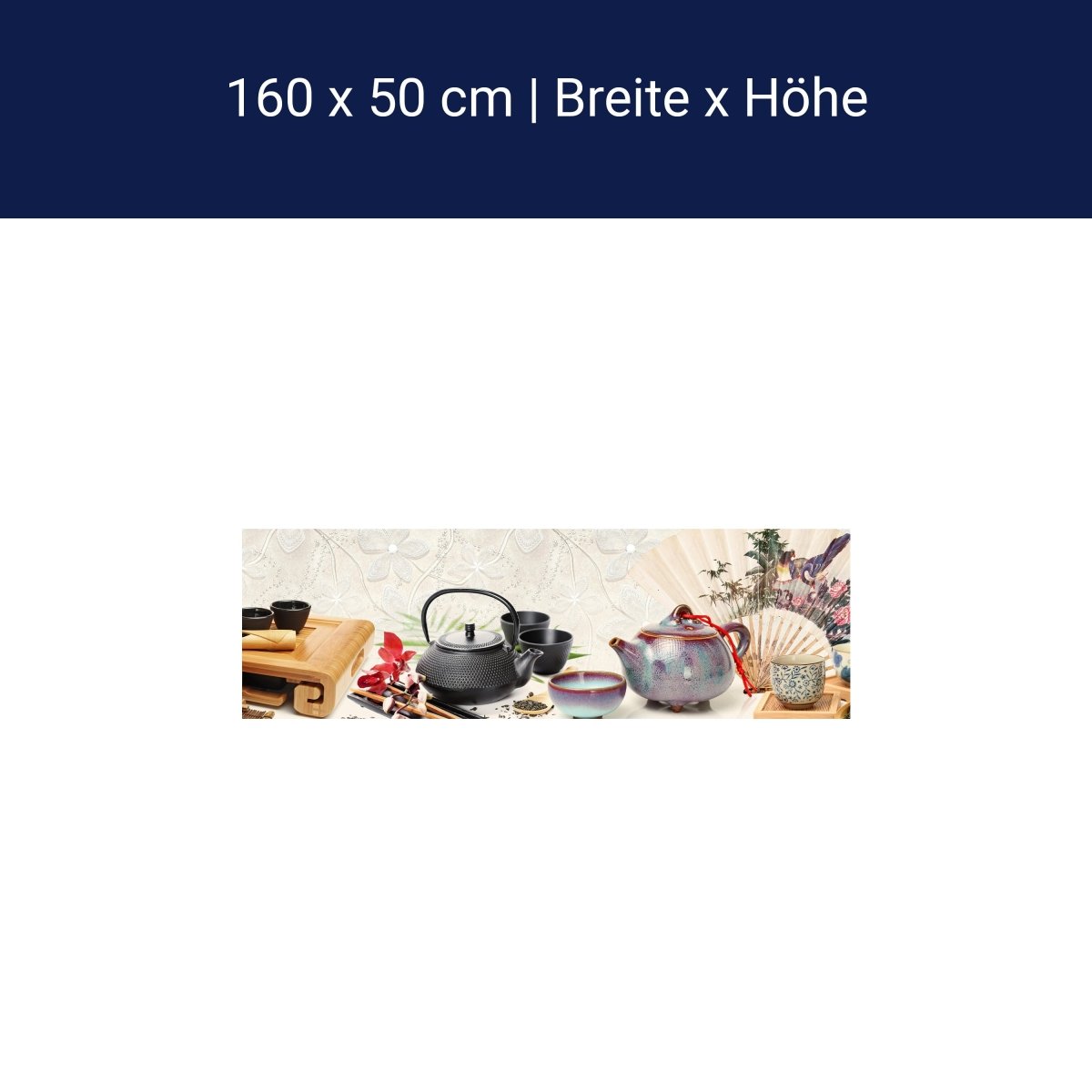 Küchenrückwand Tee Kanne Holz Stäbchen Asiatisch Bunt M1201 Küchenrückwand Tee Kanne Holz Stäbchen Asiatisch Bunt M1201