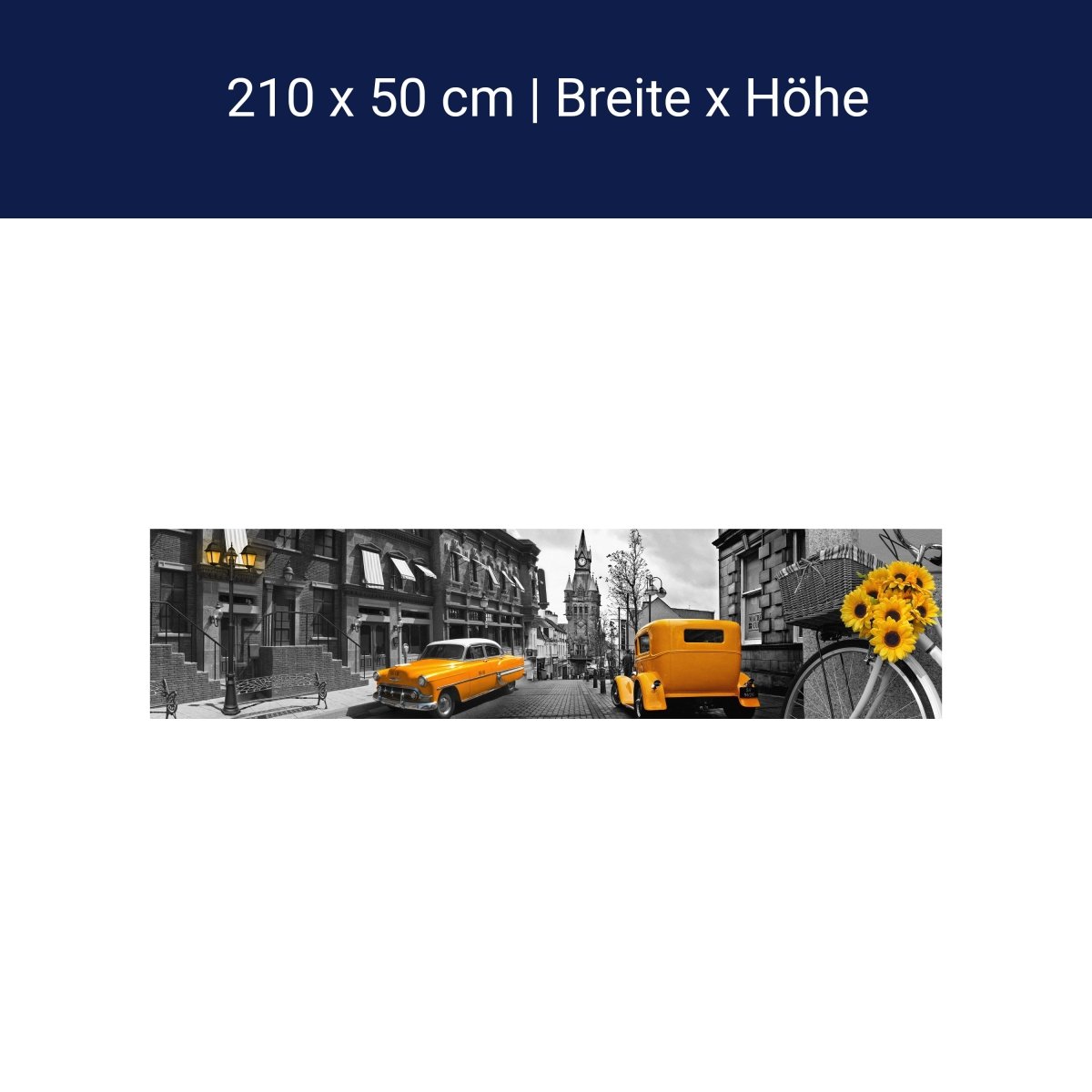 Küchenrückwand Auto Schwarz Weiß Fahrrad Laterne Gelb M1206 Küchenrückwand Auto Schwarz Weiß Fahrrad Laterne Gelb M1206