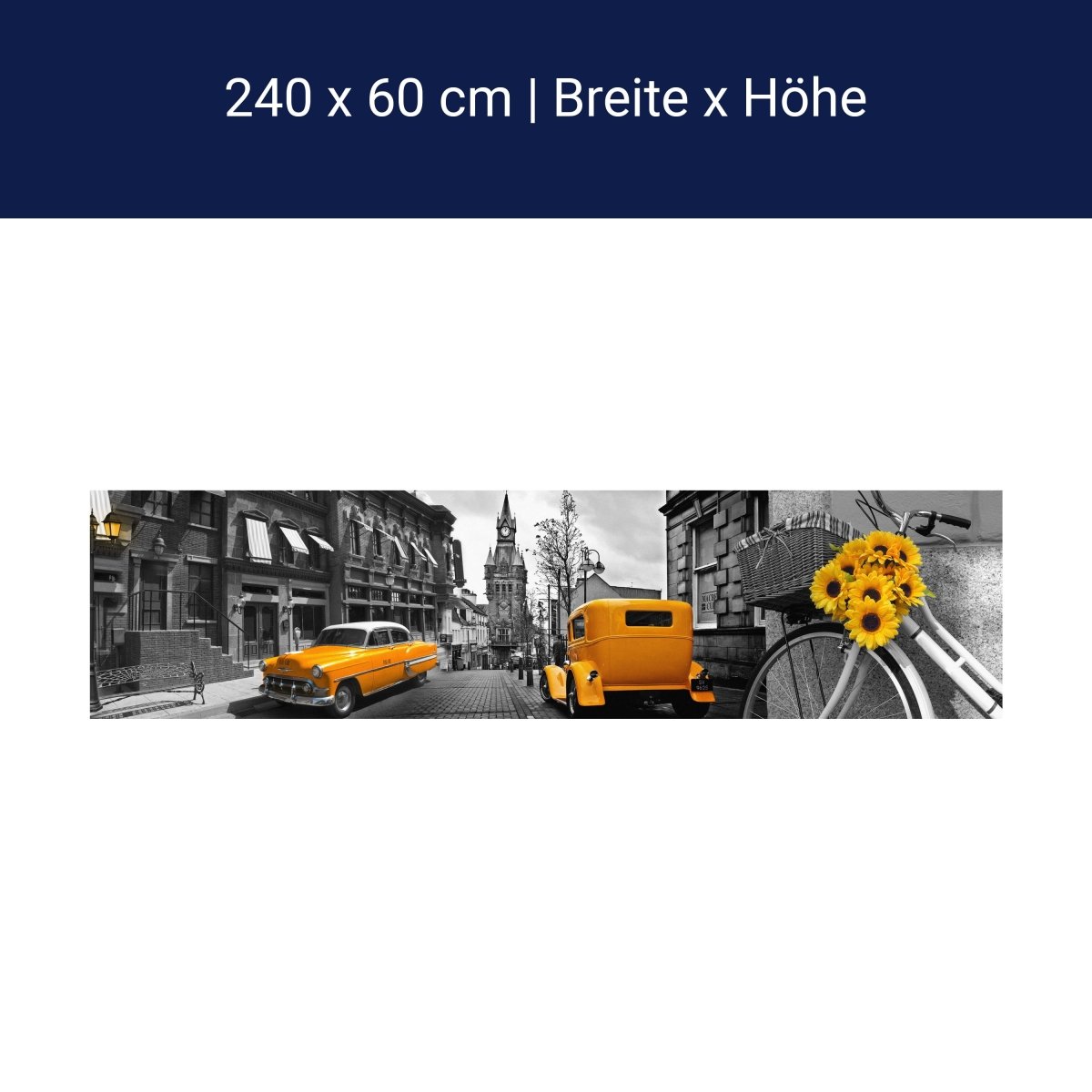 Küchenrückwand Auto Schwarz Weiß Fahrrad Laterne Gelb M1206 Küchenrückwand Auto Schwarz Weiß Fahrrad Laterne Gelb M1206