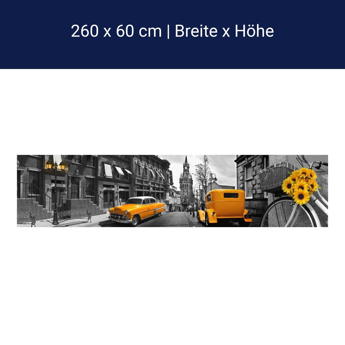 Küchenrückwand Auto Schwarz Weiß Fahrrad Laterne Gelb M1206 Küchenrückwand Auto Schwarz Weiß Fahrrad Laterne Gelb M1206