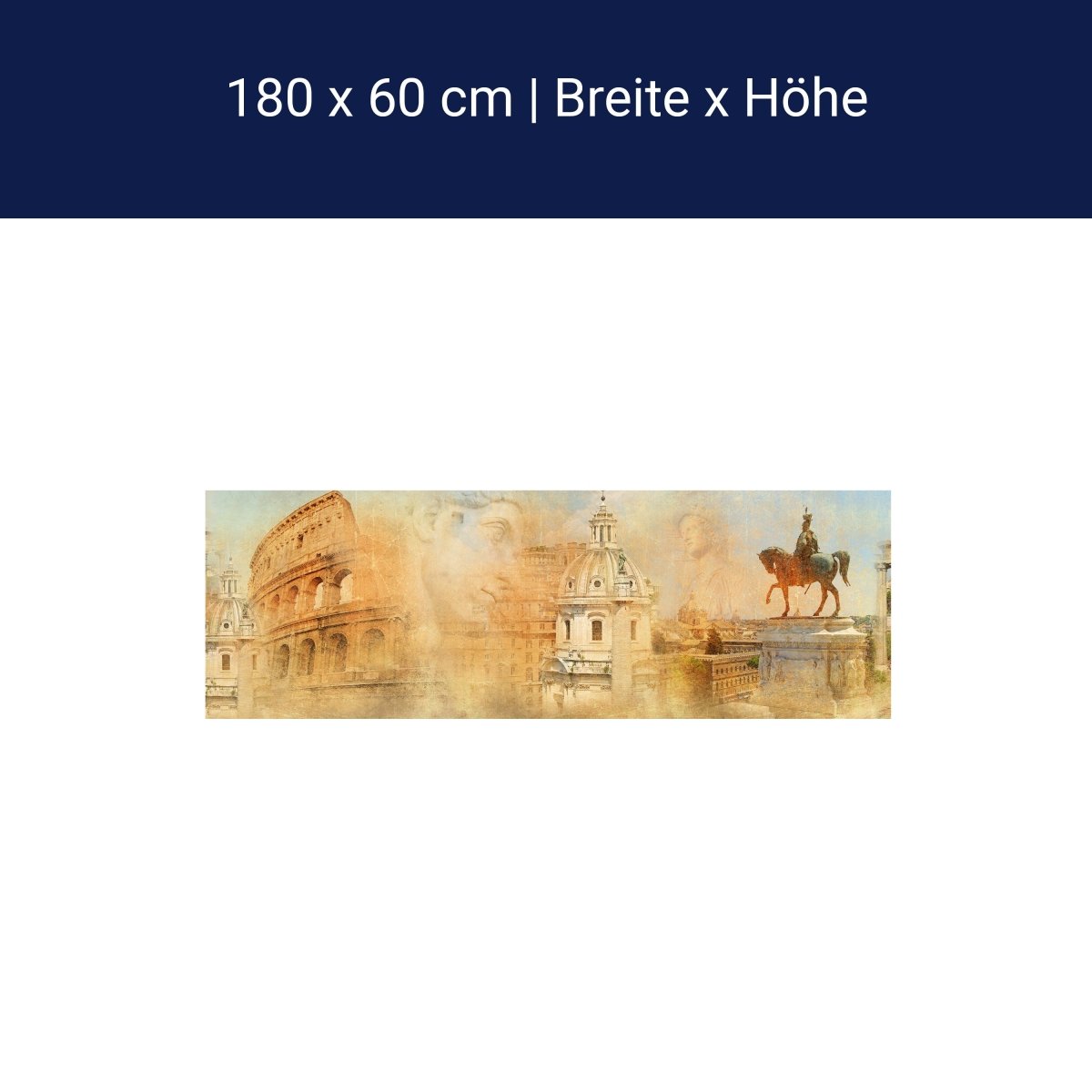 Küchenrückwand Rom Kolosseum Vintage Statue M1212 Küchenrückwand Rom Kolosseum Vintage Statue M1212