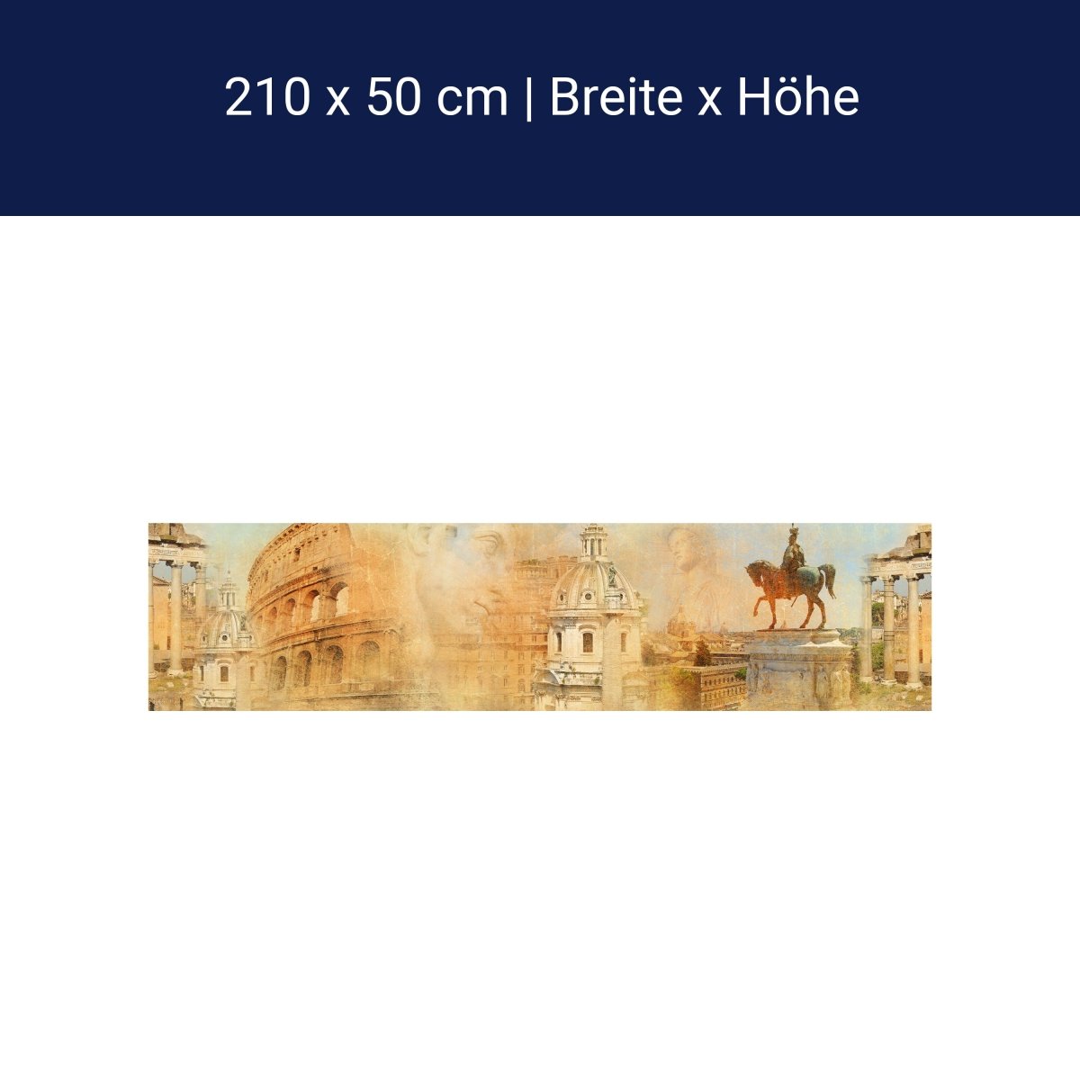 Küchenrückwand Rom Kolosseum Vintage Statue M1212 Küchenrückwand Rom Kolosseum Vintage Statue M1212