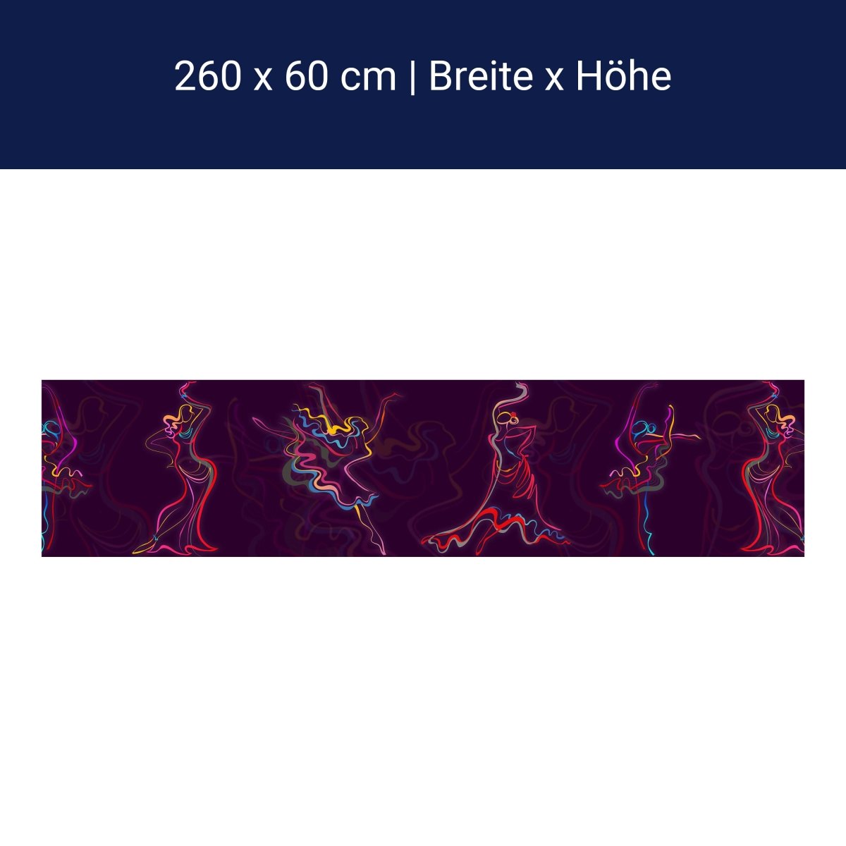 Küchenrückwand Tänzerin Kontur Muster Hintergrund Kleid M1230 Küchenrückwand Tänzerin Kontur Muster Hintergrund Kleid M1230