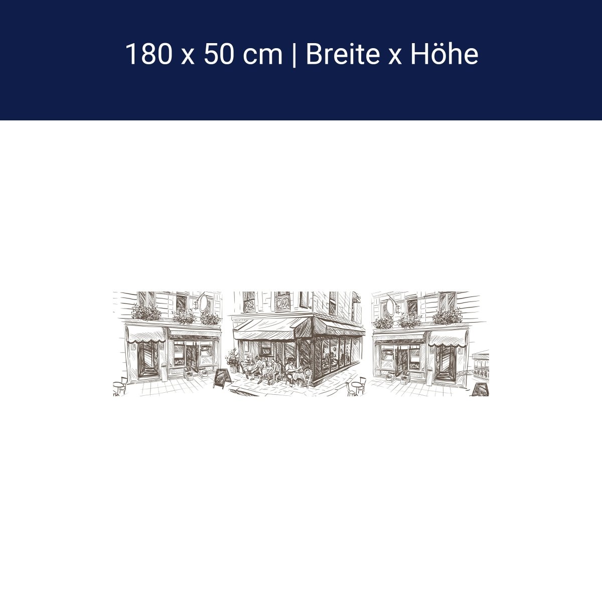 Küchenrückwand Stadtleben malen Kaffee Cafe Skizze M1238 Küchenrückwand Stadtleben malen Kaffee Cafe Skizze M1238