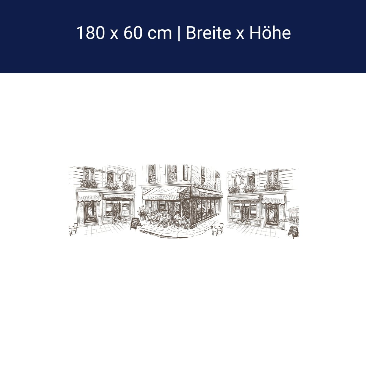 Küchenrückwand Stadtleben malen Kaffee Cafe Skizze M1238 Küchenrückwand Stadtleben malen Kaffee Cafe Skizze M1238