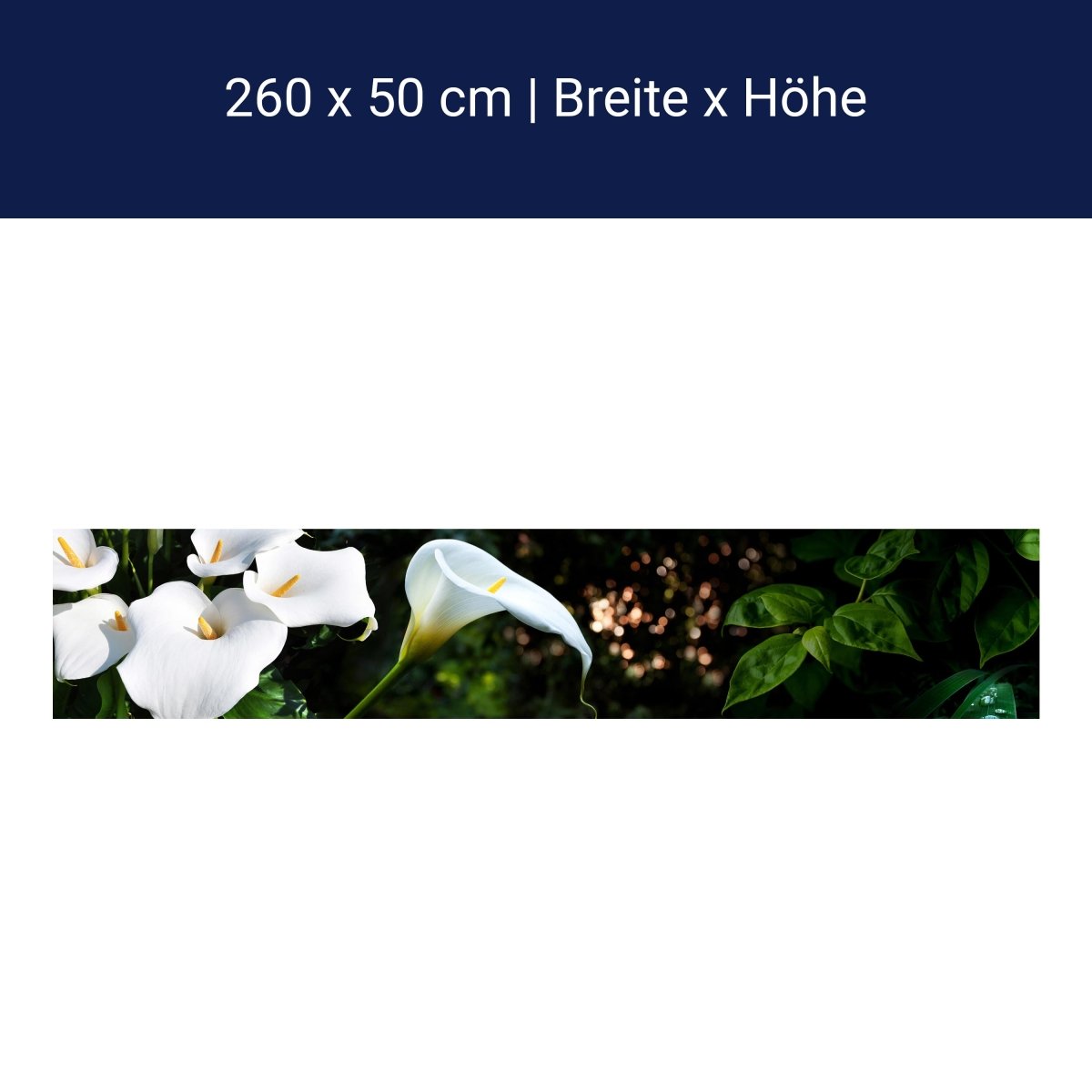 Küchenrückwand Calla Weiß grün Laub Wald Urwald Lotus M1239 Küchenrückwand Calla Weiß grün Laub Wald Urwald Lotus M1239