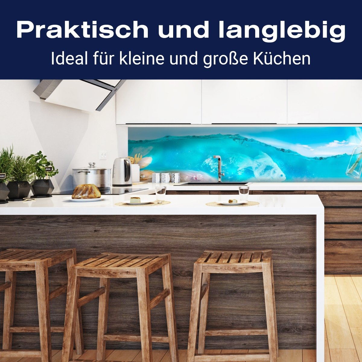 Küchenrückwand Hellblau See Wasser Flaschenpost Muschel M1249 entdecken - Bild 3 Küchenrückwand Hellblau See Wasser Flaschenpost Muschel M1249 entdecken - Bild 3
