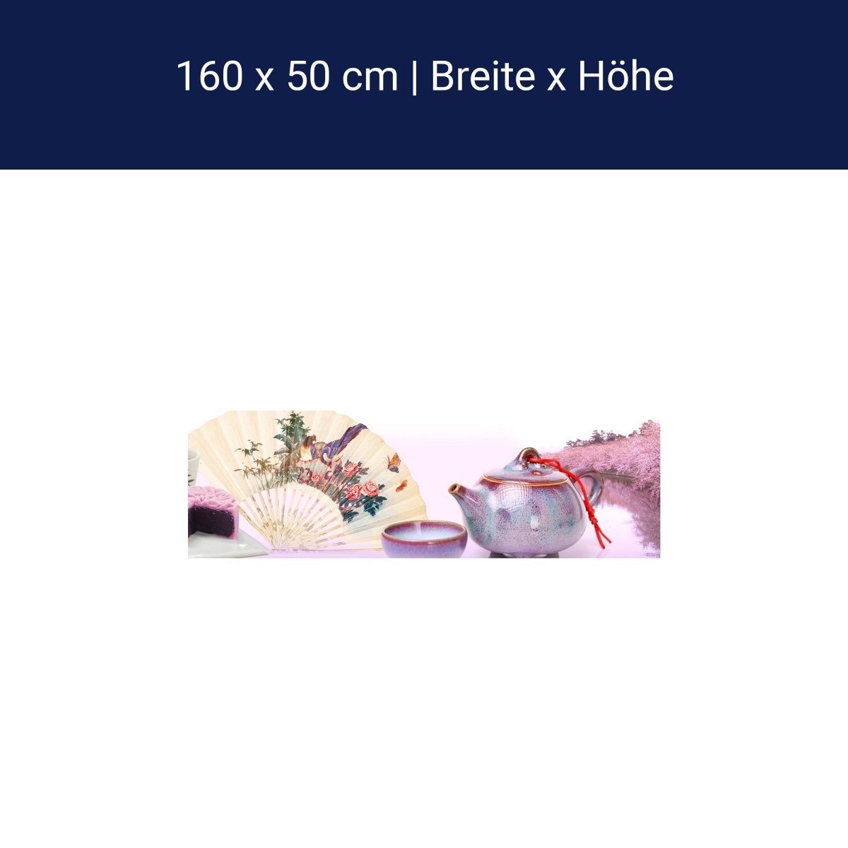 Küchenrückwand Teekanne Kuchen Teetassen Fächer M1259 Küchenrückwand Teekanne Kuchen Teetassen Fächer M1259