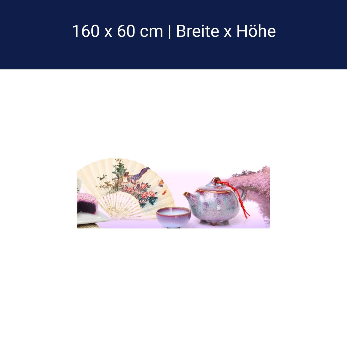 Küchenrückwand Teekanne Kuchen Teetassen Fächer M1259 Küchenrückwand Teekanne Kuchen Teetassen Fächer M1259