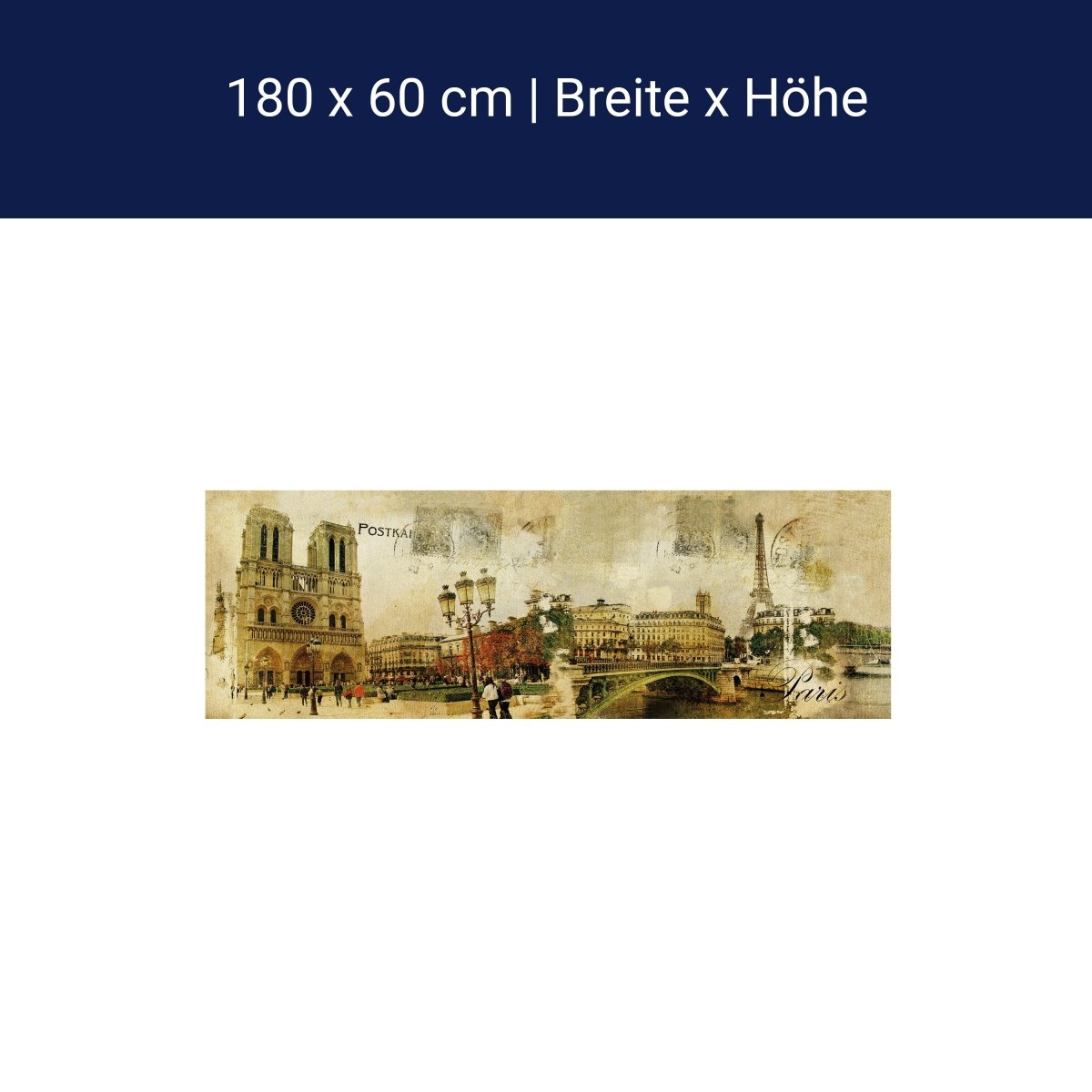 Küchenrückwand Eiffelturm Notre-Dame Postkarte Fluss M1263 Küchenrückwand Eiffelturm Notre-Dame Postkarte Fluss M1263