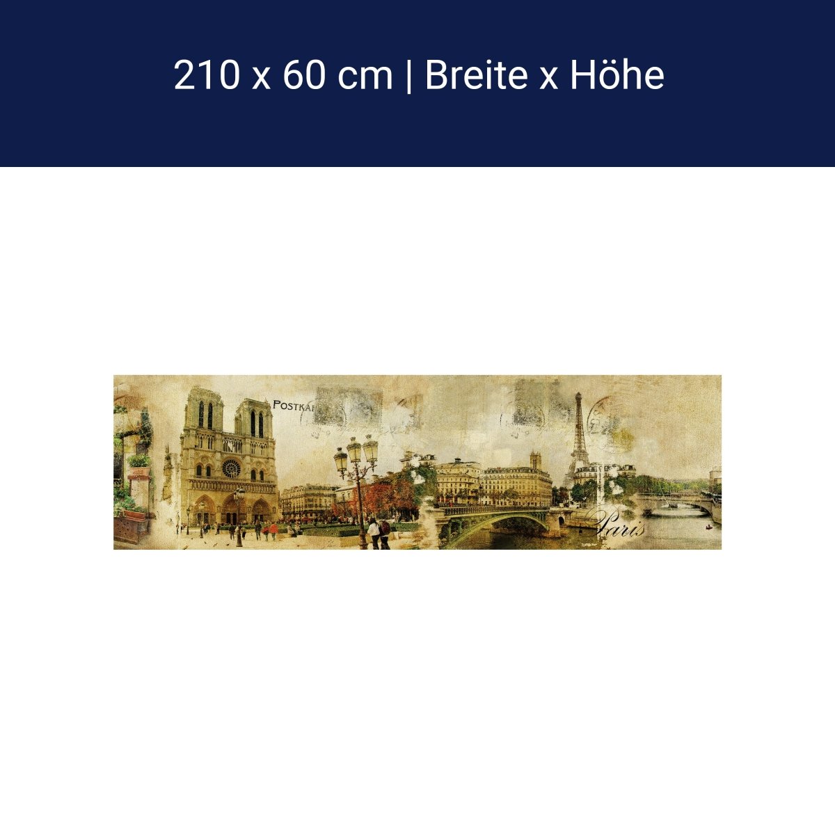 Küchenrückwand Eiffelturm Notre-Dame Postkarte Fluss M1263 Küchenrückwand Eiffelturm Notre-Dame Postkarte Fluss M1263