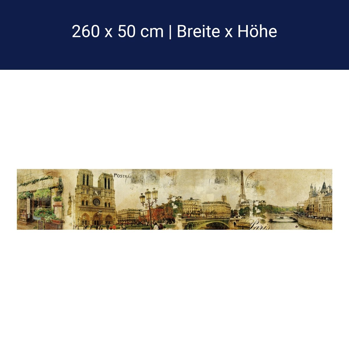 Küchenrückwand Eiffelturm Notre-Dame Postkarte Fluss M1263 Küchenrückwand Eiffelturm Notre-Dame Postkarte Fluss M1263