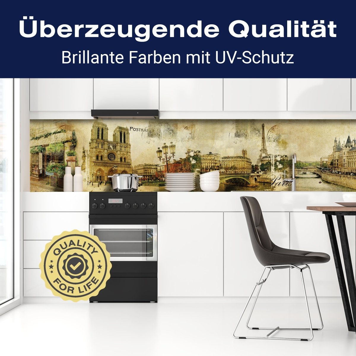 Küchenrückwand Eiffelturm Notre-Dame Postkarte Fluss M1263 entdecken - Bild 2 Küchenrückwand Eiffelturm Notre-Dame Postkarte Fluss M1263 entdecken - Bild 2