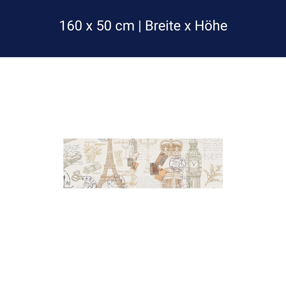 Küchenrückwand Eiffelturm Elizabeth Tower Krone Kaffee M1271 Küchenrückwand Eiffelturm Elizabeth Tower Krone Kaffee M1271