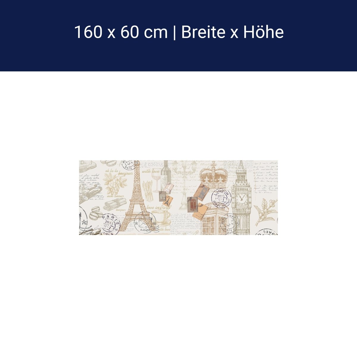 Küchenrückwand Eiffelturm Elizabeth Tower Krone Kaffee M1271 Küchenrückwand Eiffelturm Elizabeth Tower Krone Kaffee M1271