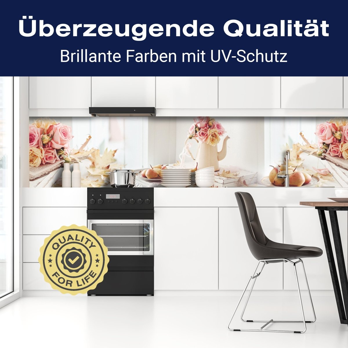 Küchenrückwand Rosen Kanne Birnen Blütenblätter Bücher M1273 entdecken - Bild 2 Küchenrückwand Rosen Kanne Birnen Blütenblätter Bücher M1273 entdecken - Bild 2