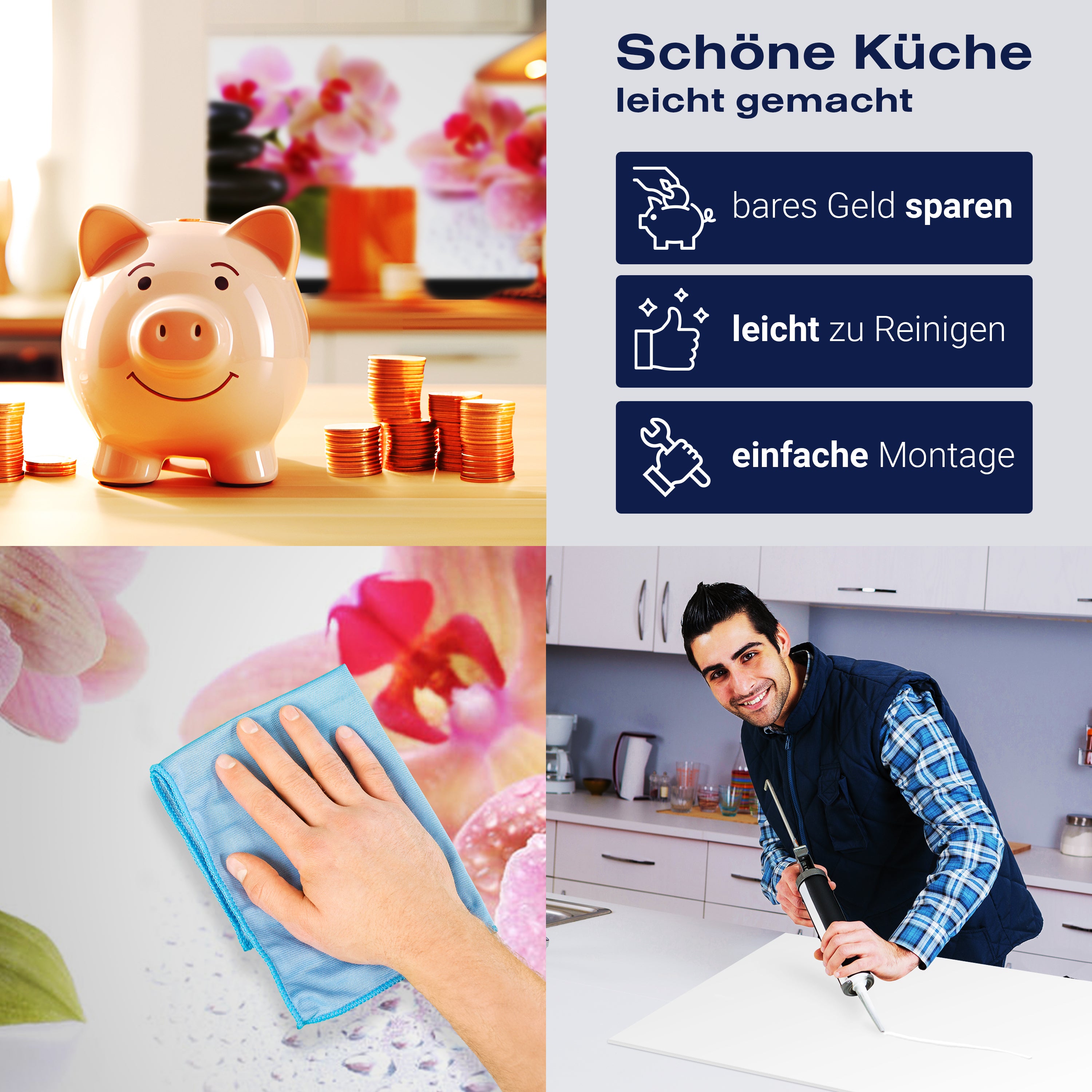 Küchenrückwand Orchidee Blätter Steine Wasser M1280 entdecken - Bild 7 Küchenrückwand Orchidee Blätter Steine Wasser M1280 entdecken - Bild 7