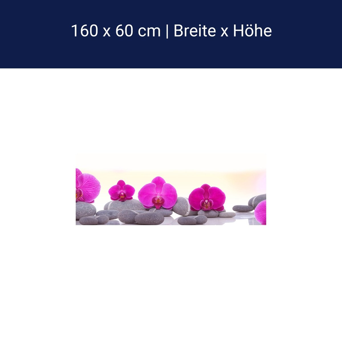 Küchenrückwand Orchidee Steine Blätter rosa M1285 Küchenrückwand Orchidee Steine Blätter rosa M1285