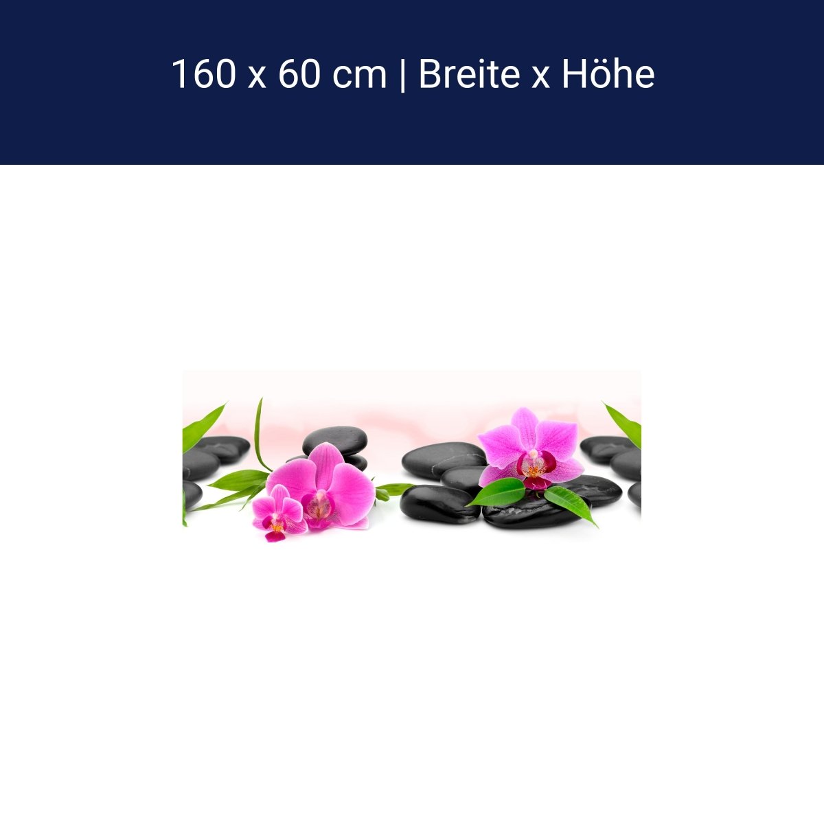 Küchenrückwand Orchidee Steine Blätter Bambus M1290 Küchenrückwand Orchidee Steine Blätter Bambus M1290