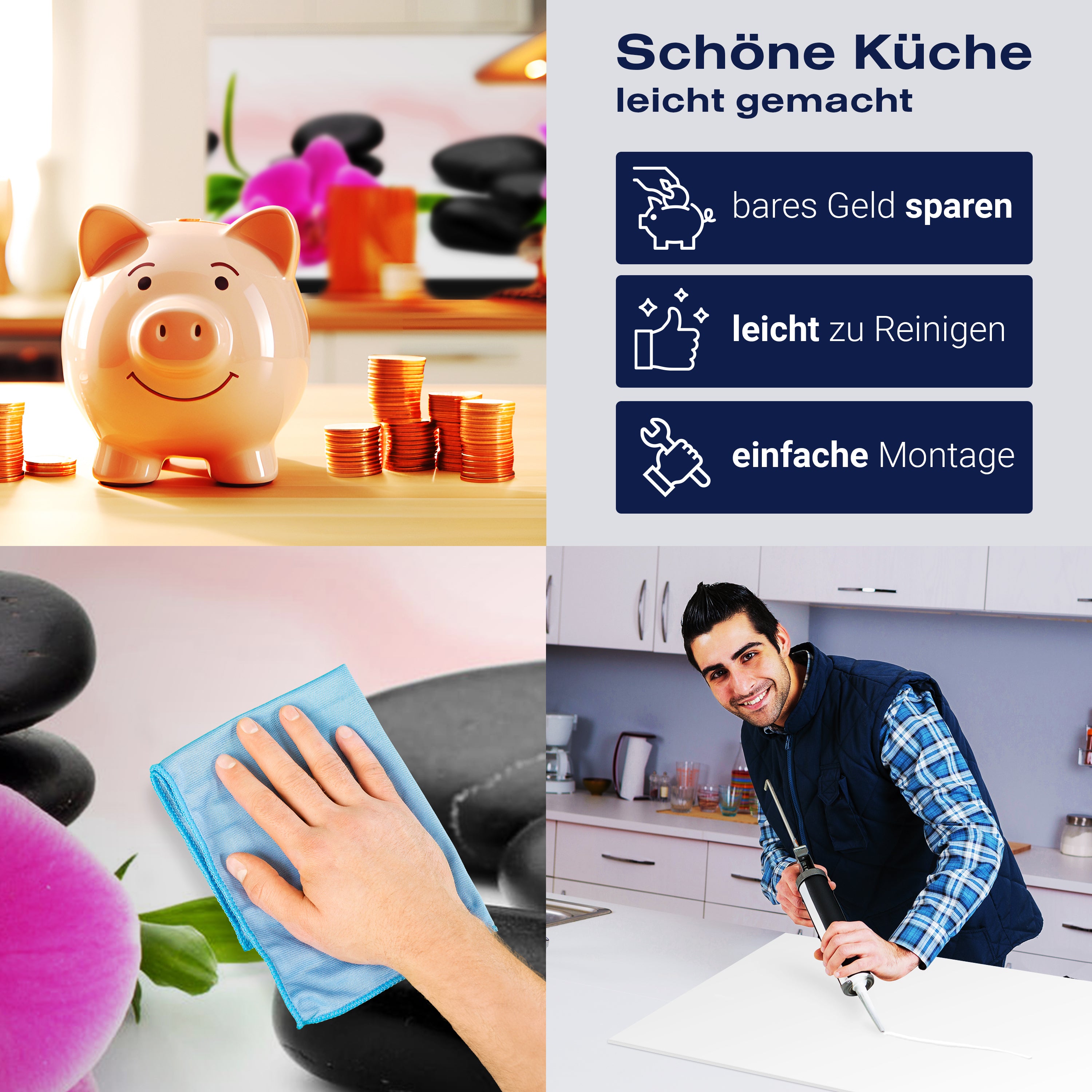 Küchenrückwand Orchidee Steine Blätter Bambus M1290 entdecken - Bild 7 Küchenrückwand Orchidee Steine Blätter Bambus M1290 entdecken - Bild 7