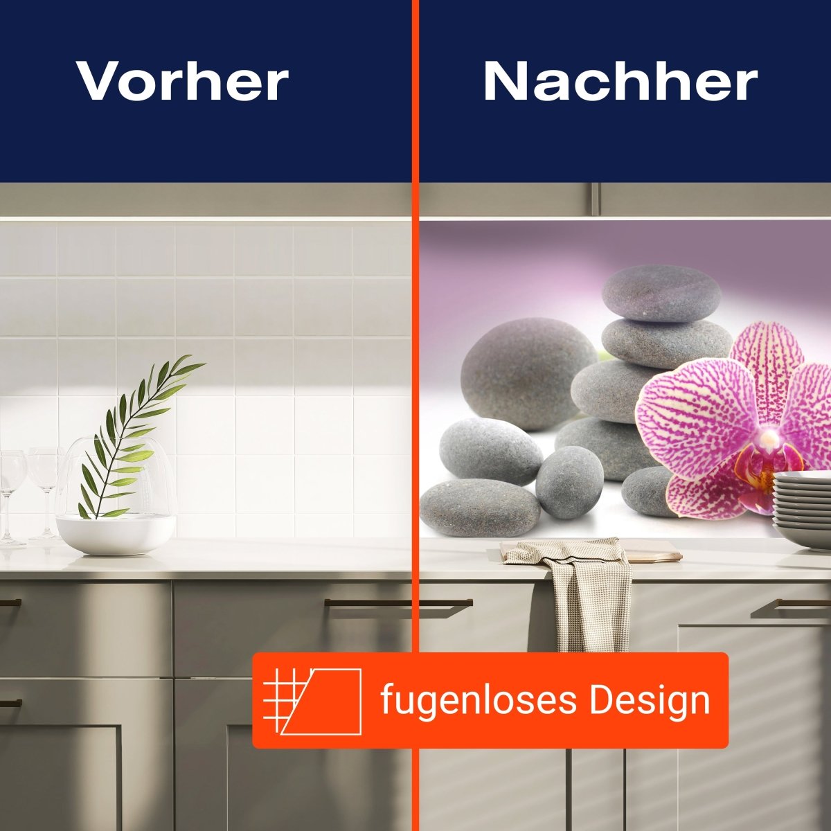 Küchenrückwand Orchidee Blätter Steine Rosa M1291 entdecken - Bild 9 Küchenrückwand Orchidee Blätter Steine Rosa M1291 entdecken - Bild 9