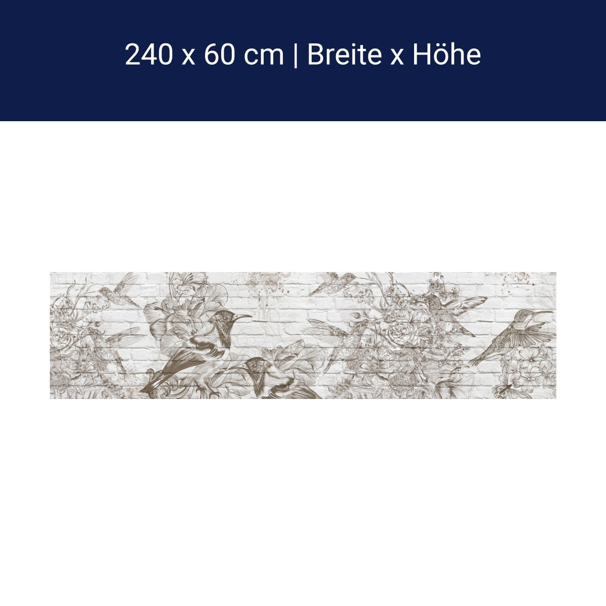 Küchenrückwand Kolibris Blumen M1296 Küchenrückwand Kolibris Blumen M1296