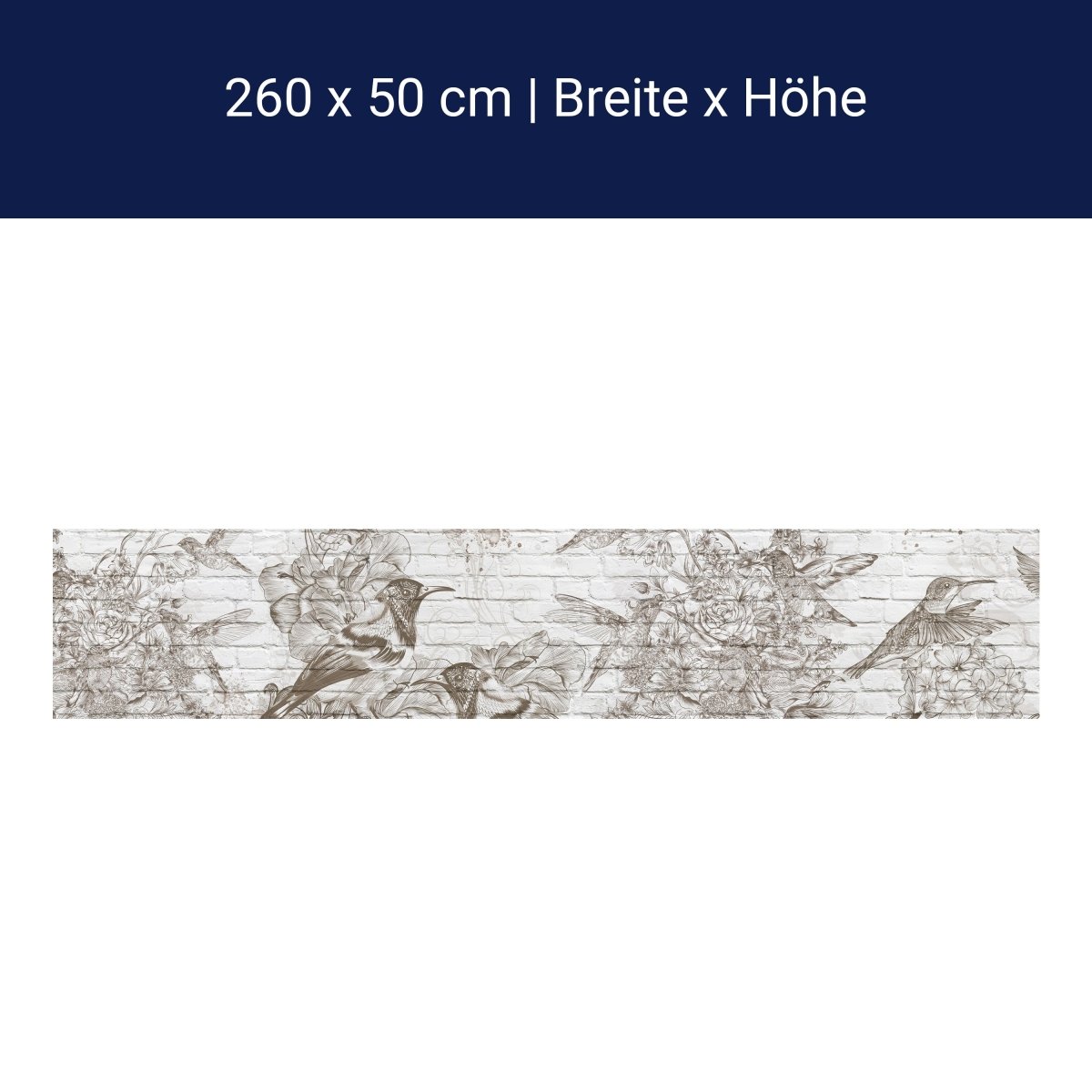 Küchenrückwand Kolibris Blumen M1296 Küchenrückwand Kolibris Blumen M1296