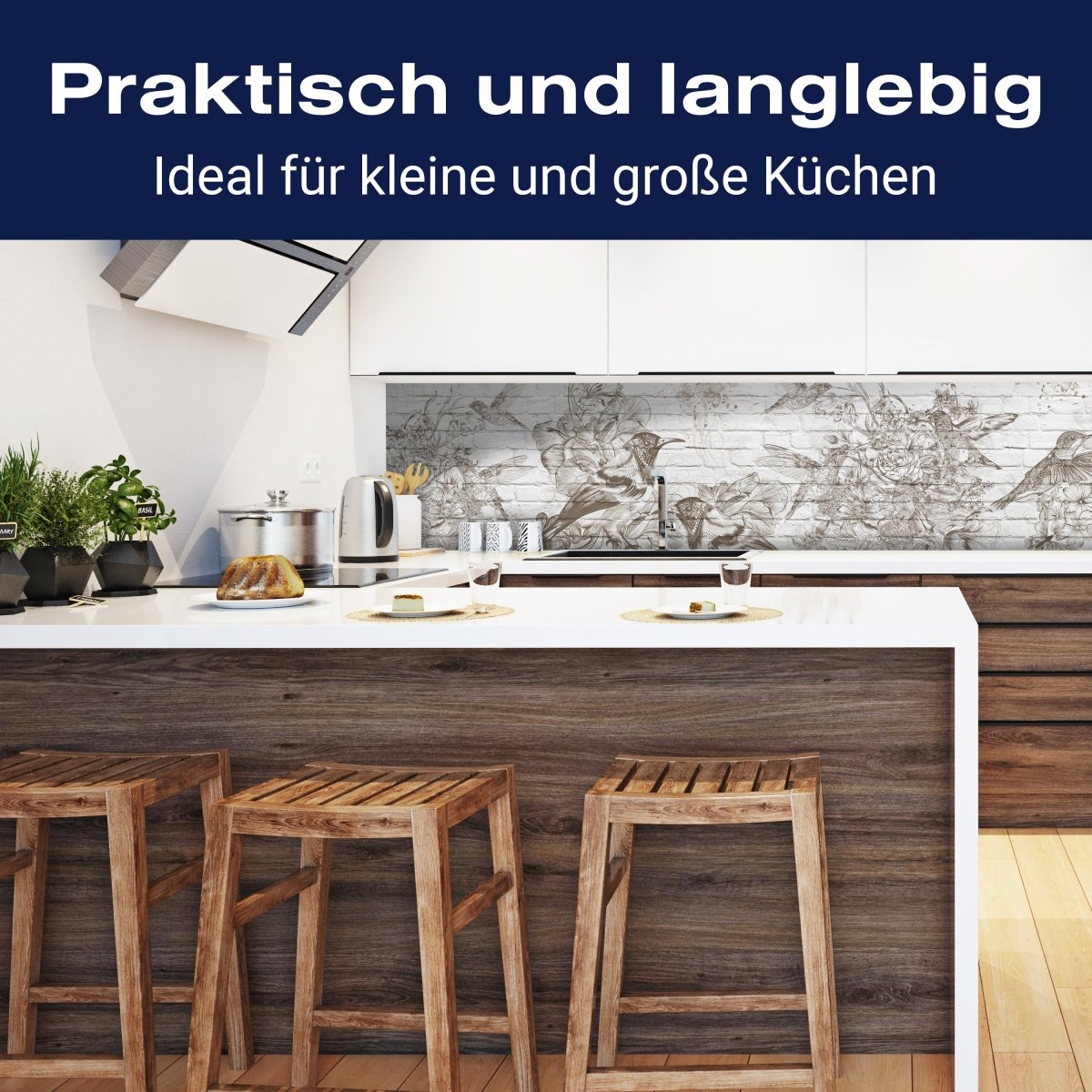 Küchenrückwand Kolibris Blumen M1296 entdecken - Bild 3 Küchenrückwand Kolibris Blumen M1296 entdecken - Bild 3