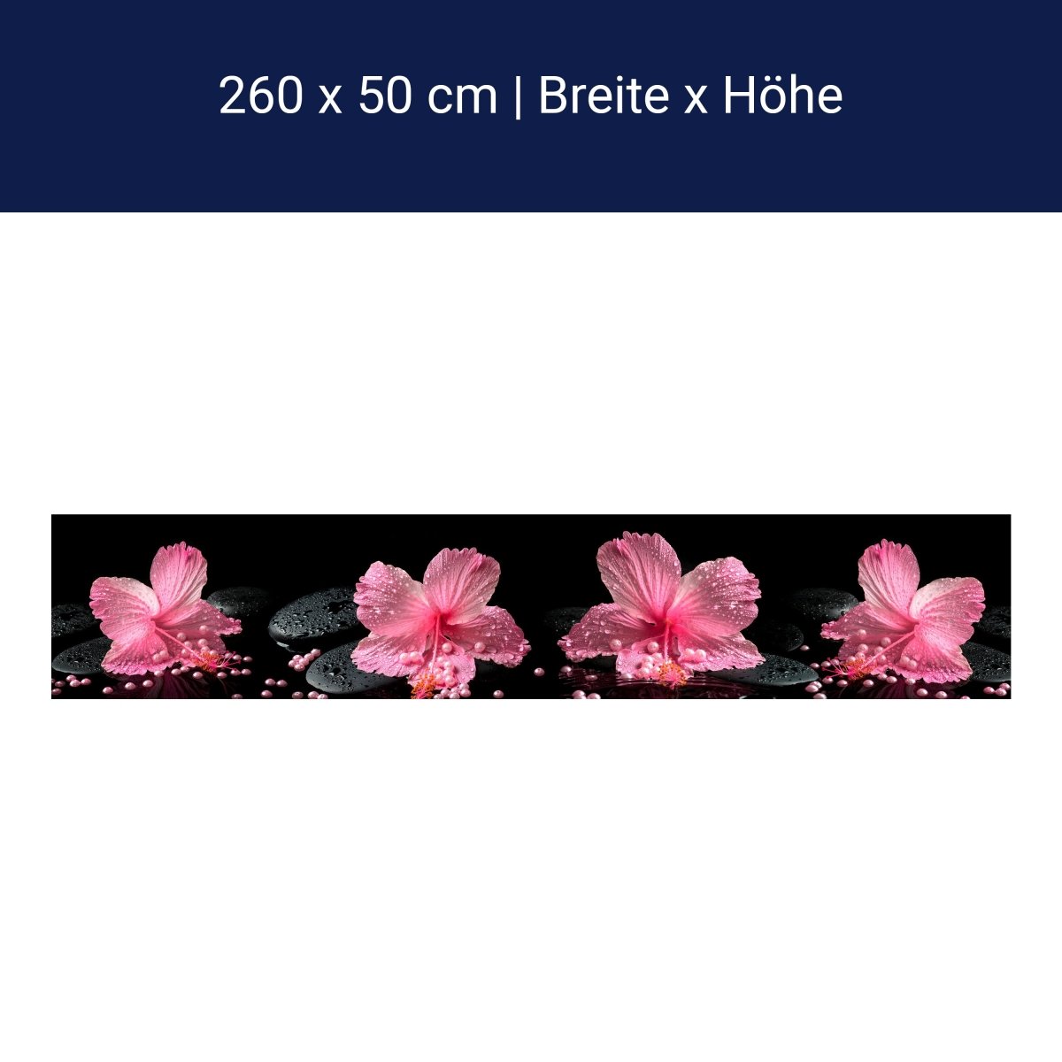 Küchenrückwand Blume Steine Perlen M1307 Küchenrückwand Blume Steine Perlen M1307