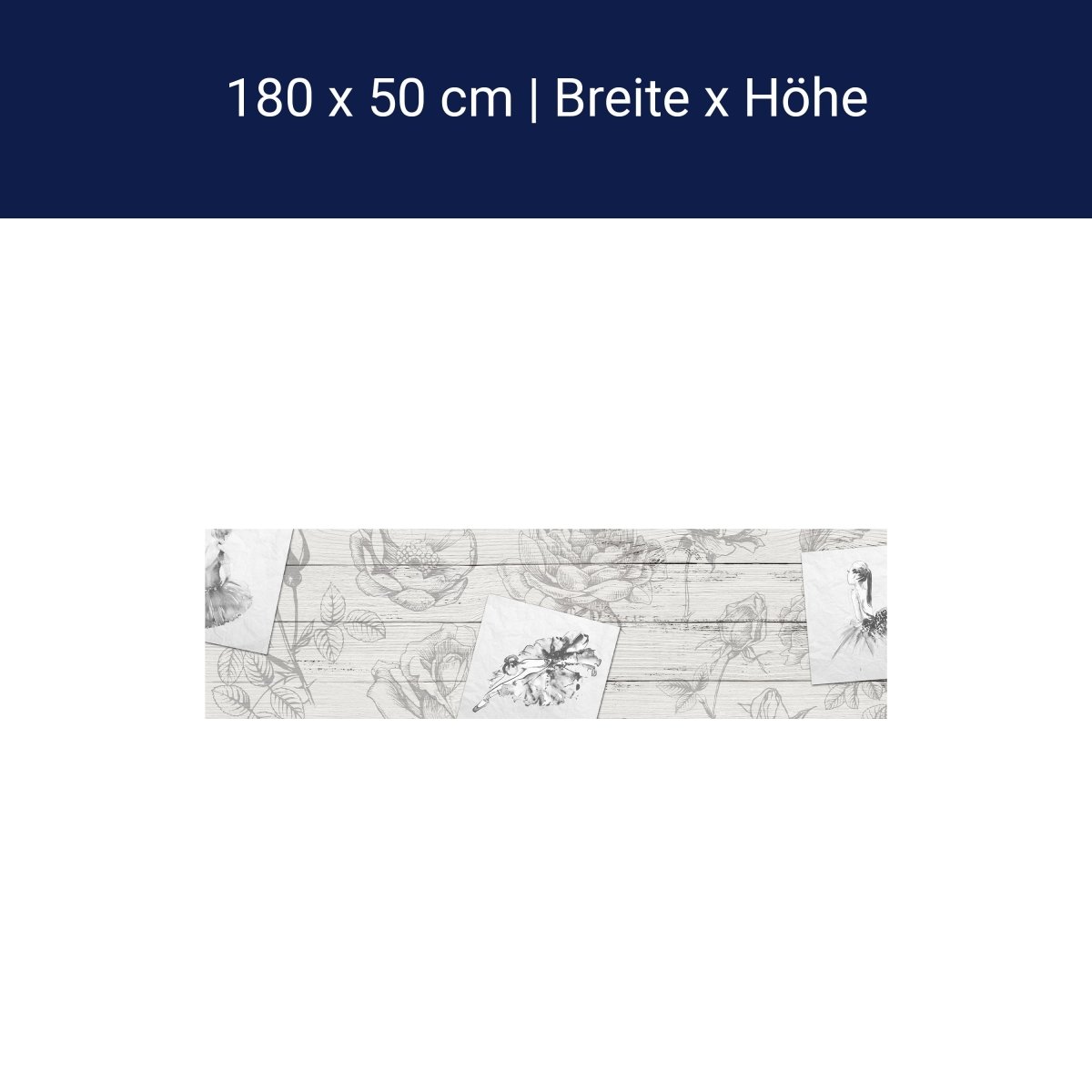 Küchenrückwand Zeichnungen Blumen Frauen Kleider M1322 Küchenrückwand Zeichnungen Blumen Frauen Kleider M1322