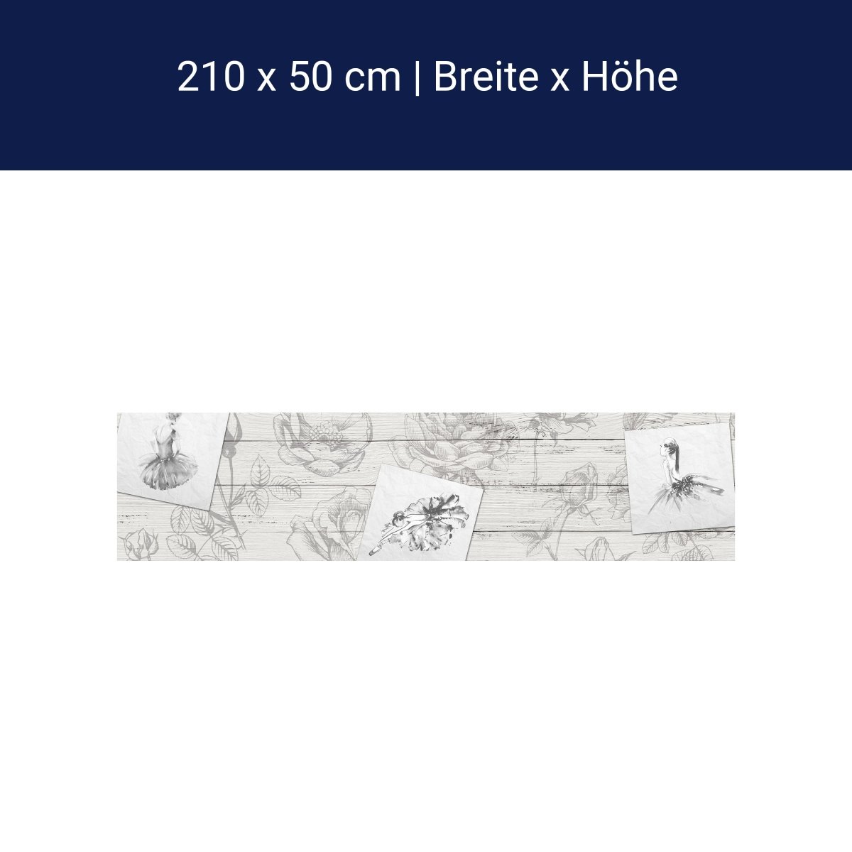 Küchenrückwand Zeichnungen Blumen Frauen Kleider M1322 Küchenrückwand Zeichnungen Blumen Frauen Kleider M1322