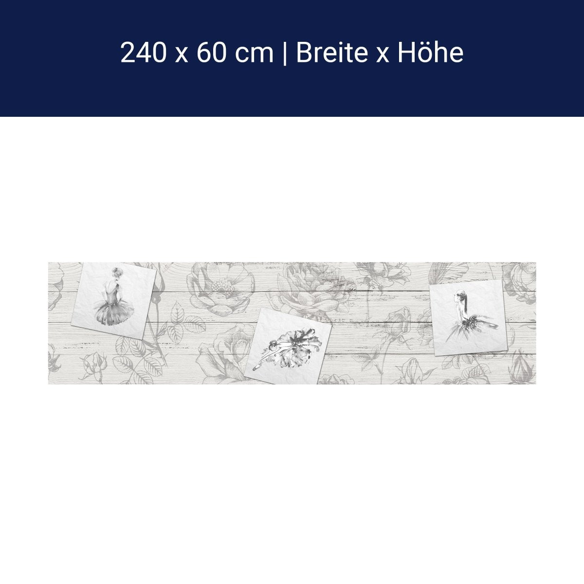 Küchenrückwand Zeichnungen Blumen Frauen Kleider M1322 Küchenrückwand Zeichnungen Blumen Frauen Kleider M1322