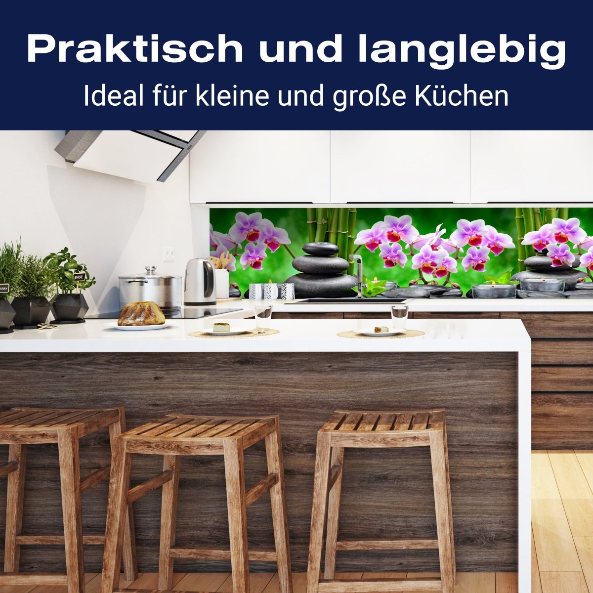 Küchenrückwand Steine schwarz orchidee bambus kerzen M1350 entdecken - Bild 3 Küchenrückwand Steine schwarz orchidee bambus kerzen M1350 entdecken - Bild 3