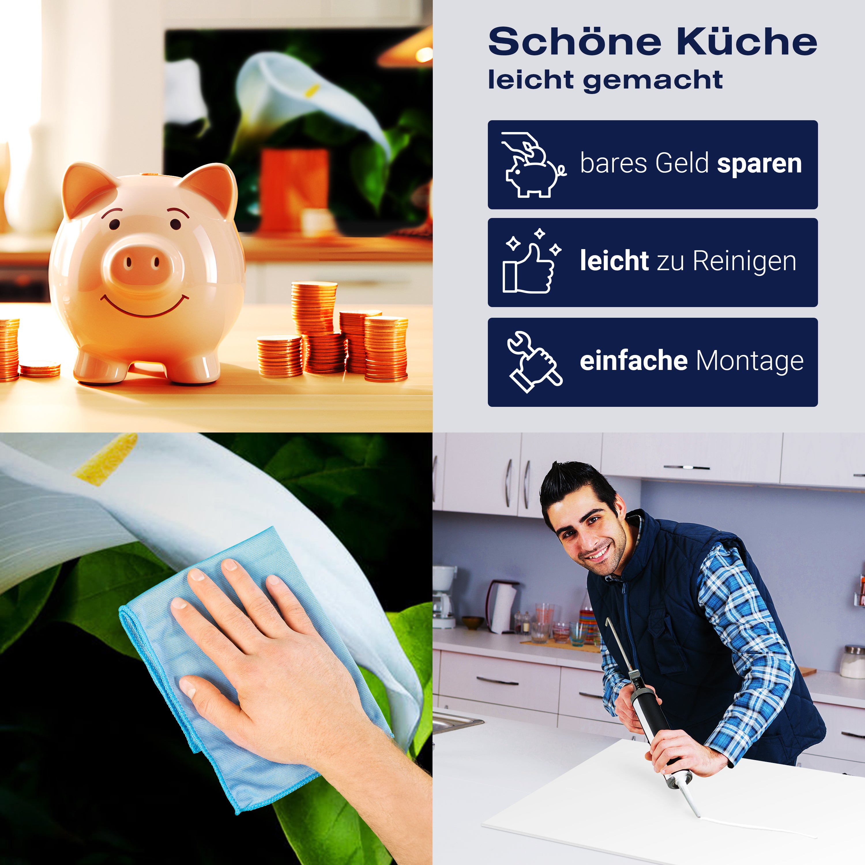 Küchenrückwand calla bartfaden weiß blätter stiel M1381 entdecken - Bild 7 Küchenrückwand calla bartfaden weiß blätter stiel M1381 entdecken - Bild 7