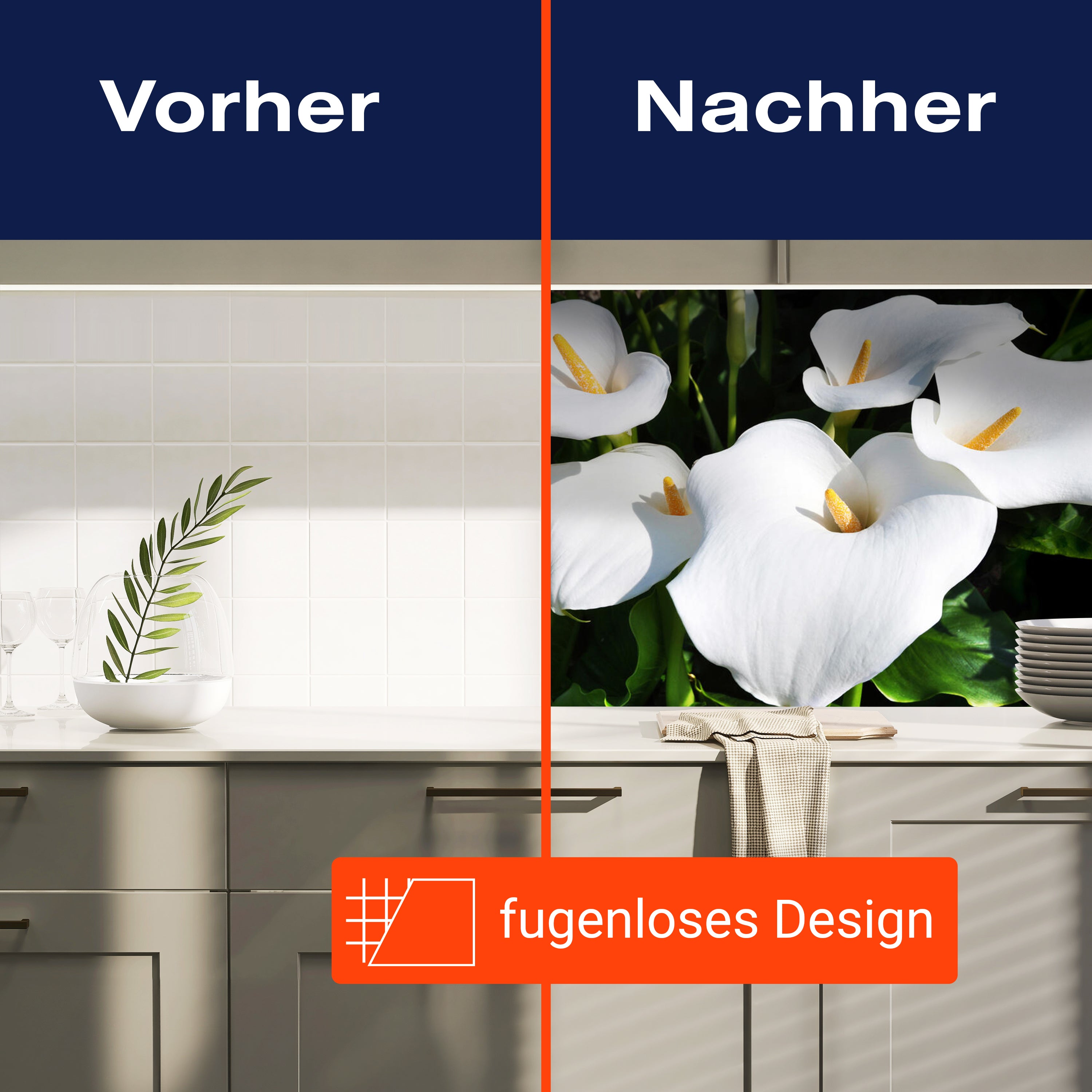 Küchenrückwand calla bartfaden weiß blätter stiel M1381 entdecken - Bild 9 Küchenrückwand calla bartfaden weiß blätter stiel M1381 entdecken - Bild 9