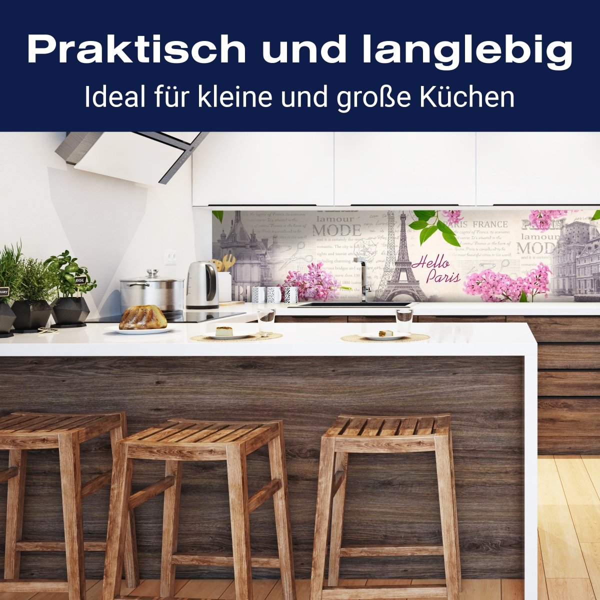 Küchenrückwand Paris Eifelturm Blüten pink rosa text M1389 entdecken - Bild 3 Küchenrückwand Paris Eifelturm Blüten pink rosa text M1389 entdecken - Bild 3