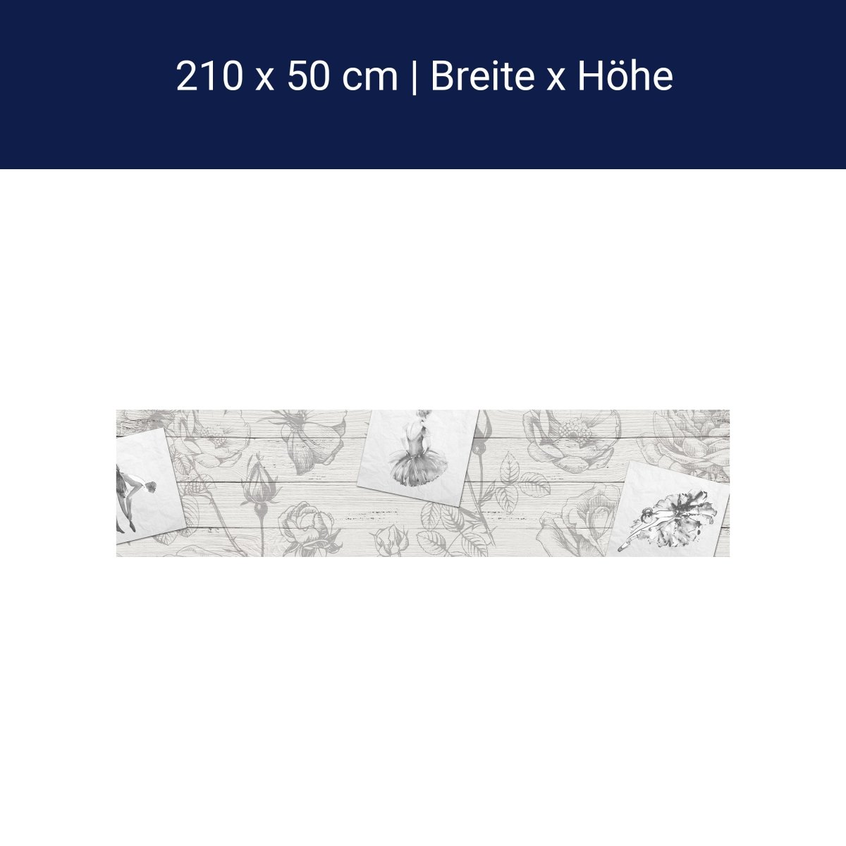 Küchenrückwand maserung rosen balett tanz ballerina M1410 Küchenrückwand maserung rosen balett tanz ballerina M1410