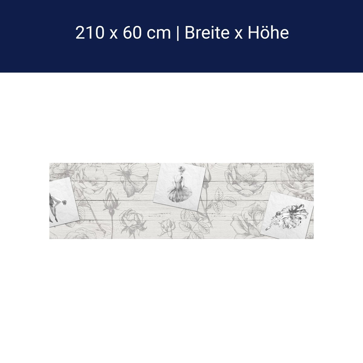 Küchenrückwand maserung rosen balett tanz ballerina M1410 Küchenrückwand maserung rosen balett tanz ballerina M1410