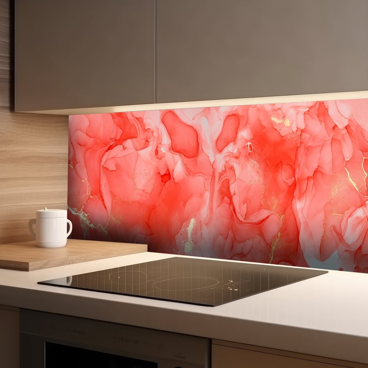 Küchenrückwand roter Marmor, Stein M1424 entdecken - Bild 1 Küchenrückwand roter Marmor, Stein M1424 entdecken - Bild 1